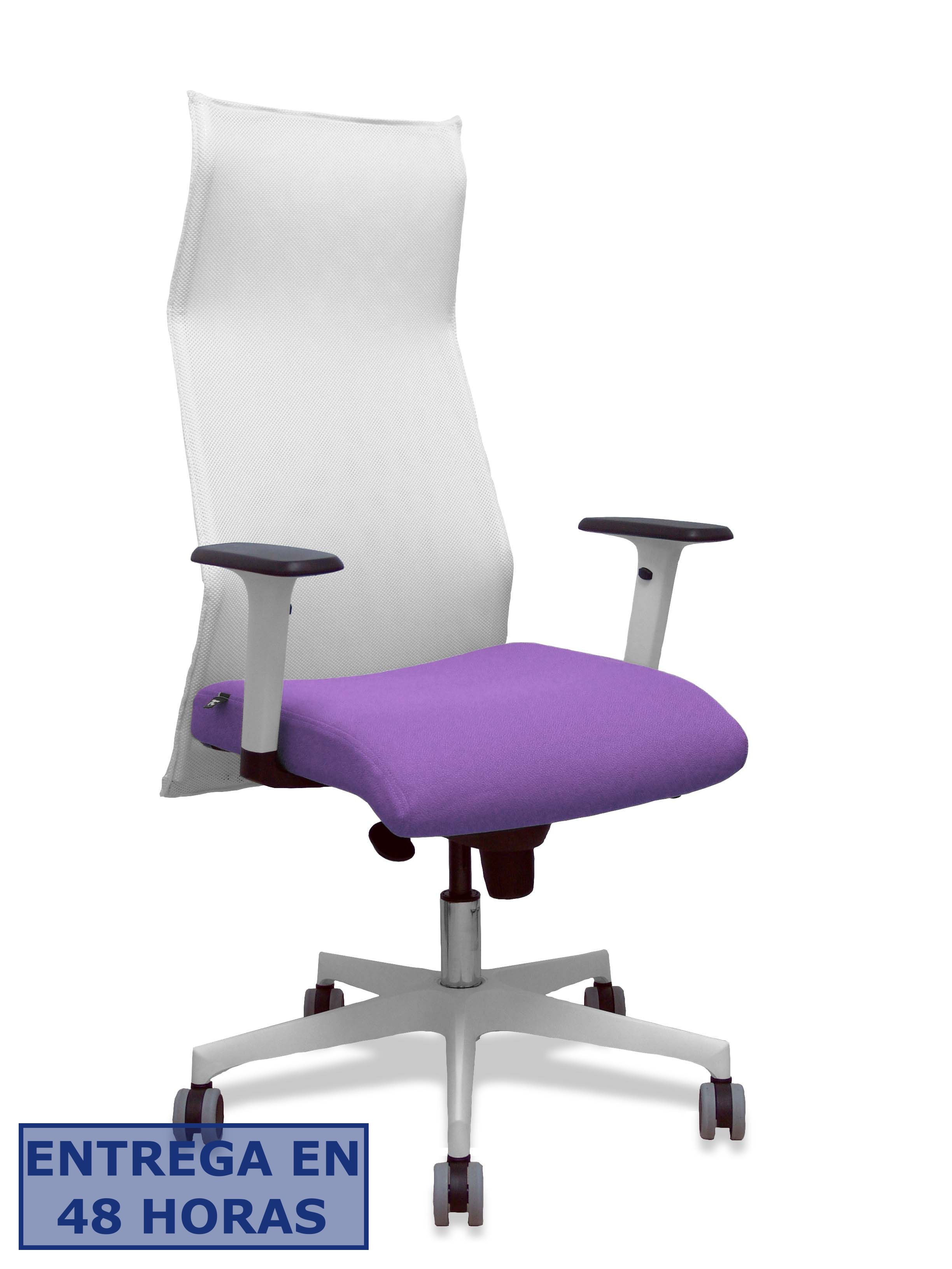 PIQUERAS Y CRESPO Sillon Sahuco blanco bali lila brazos blancos base blanca ruedas parque 65mm