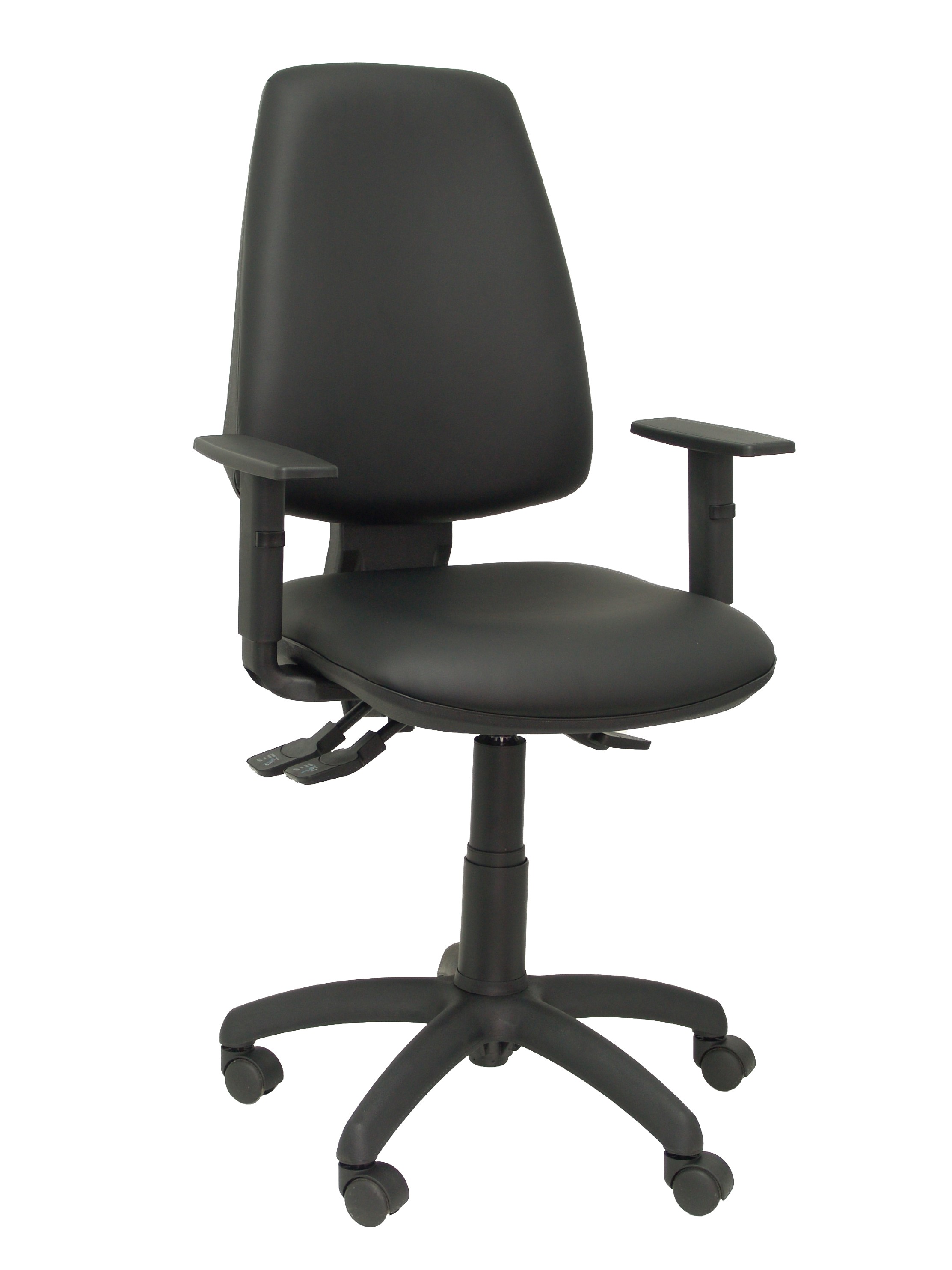 PIQUERAS Y CRESPO Silla Elche S similpiel negro brazos regulables