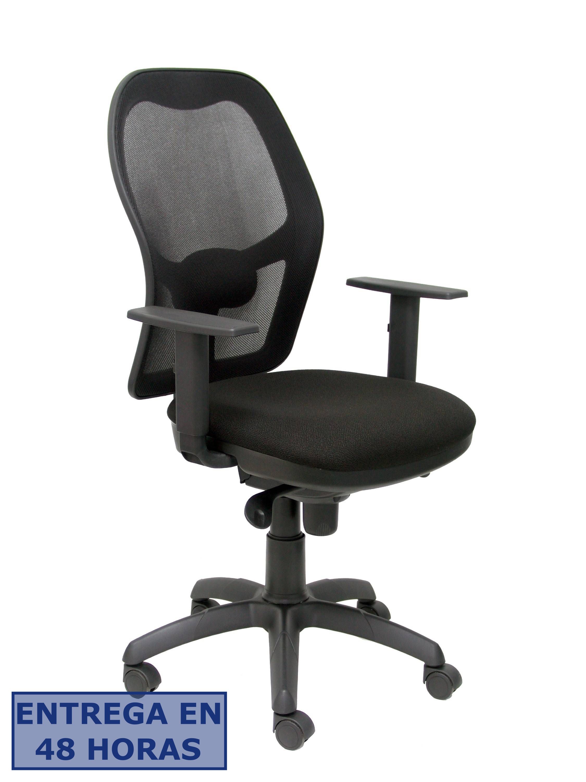 PIQUERAS Y CRESPO Silla Jorquera malla negra asiento bali negro