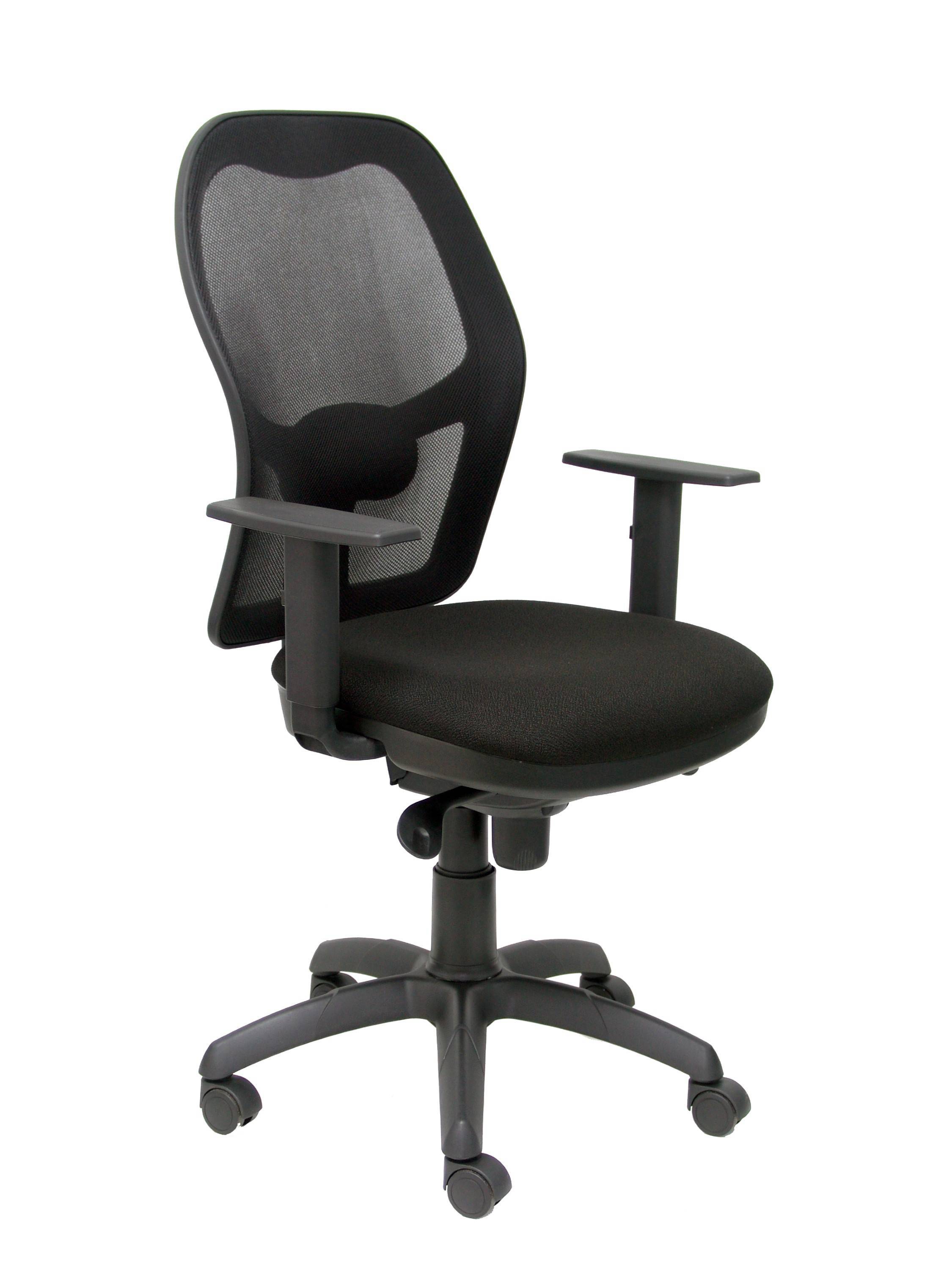 PIQUERAS Y CRESPO Silla Jorquera malla negra asiento bali negro