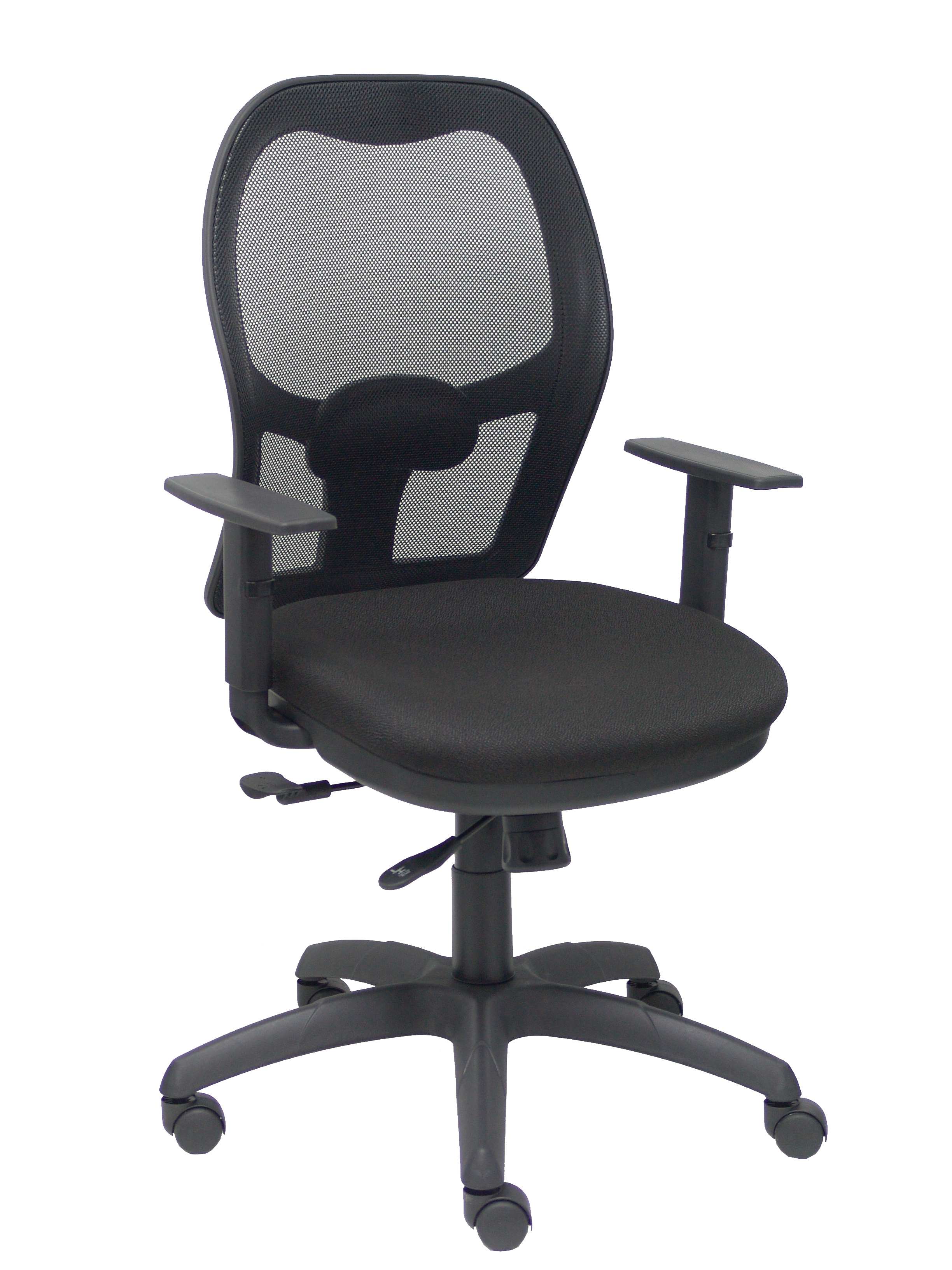 PIQUERAS Y CRESPO Silla Jorquera malla negra asiento bali negro con traslack