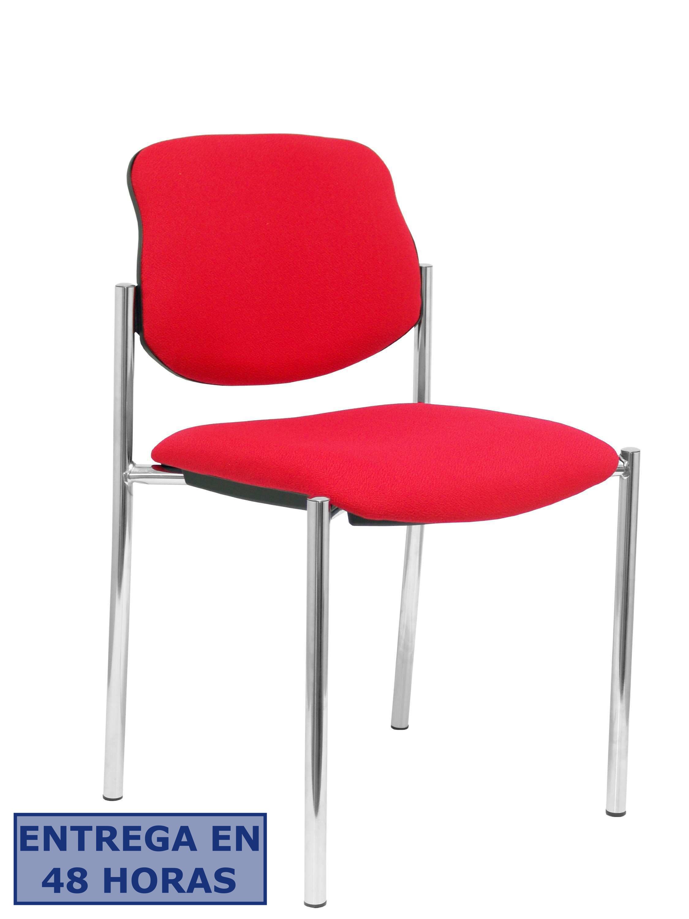 PIQUERAS Y CRESPO NOWY STYL Silla fija Styl bali rojo chasis cromo