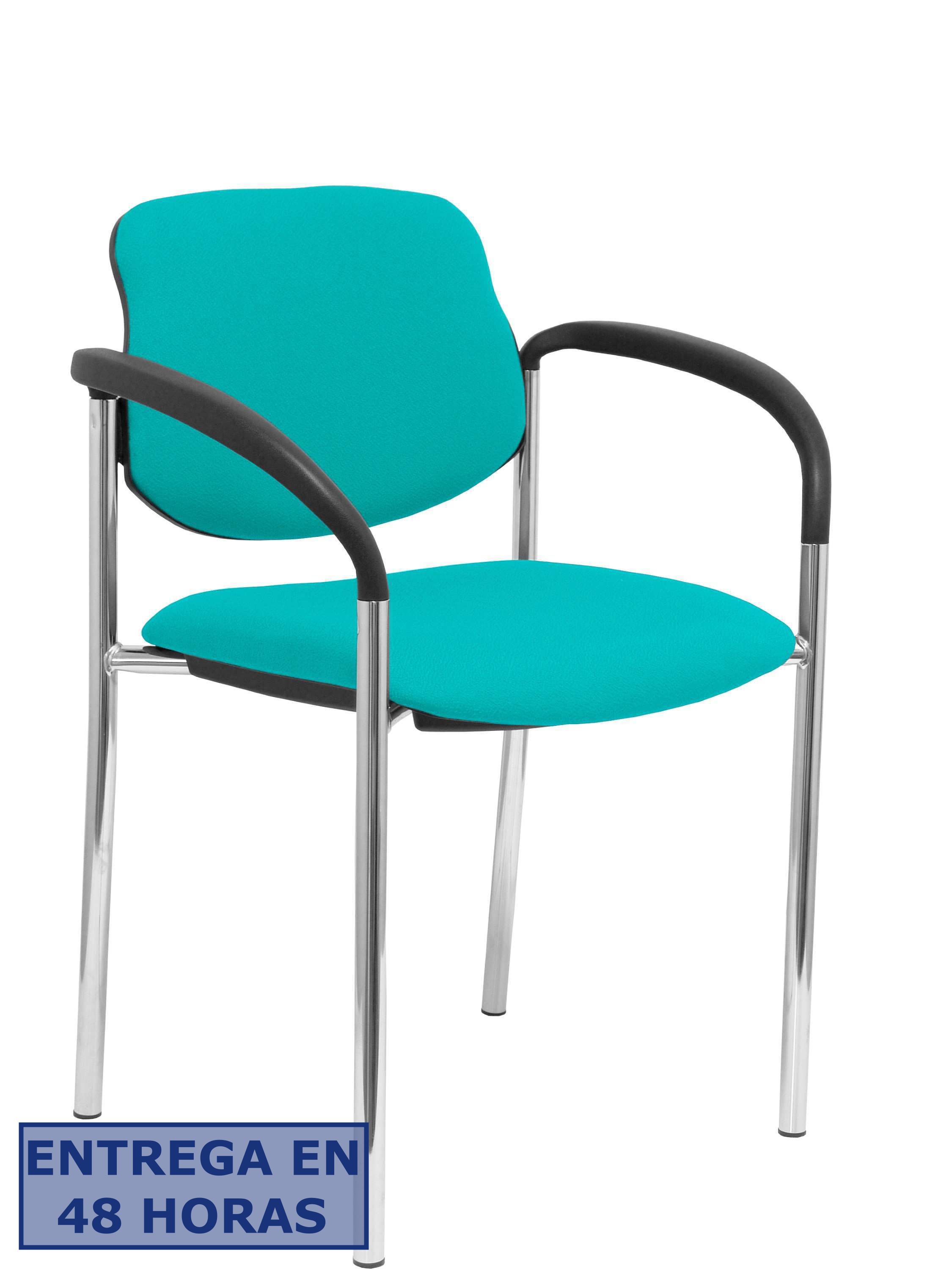 PIQUERAS Y CRESPO NOWY STYL Silla fija Styl bali turquesa chasis cromo con brazos