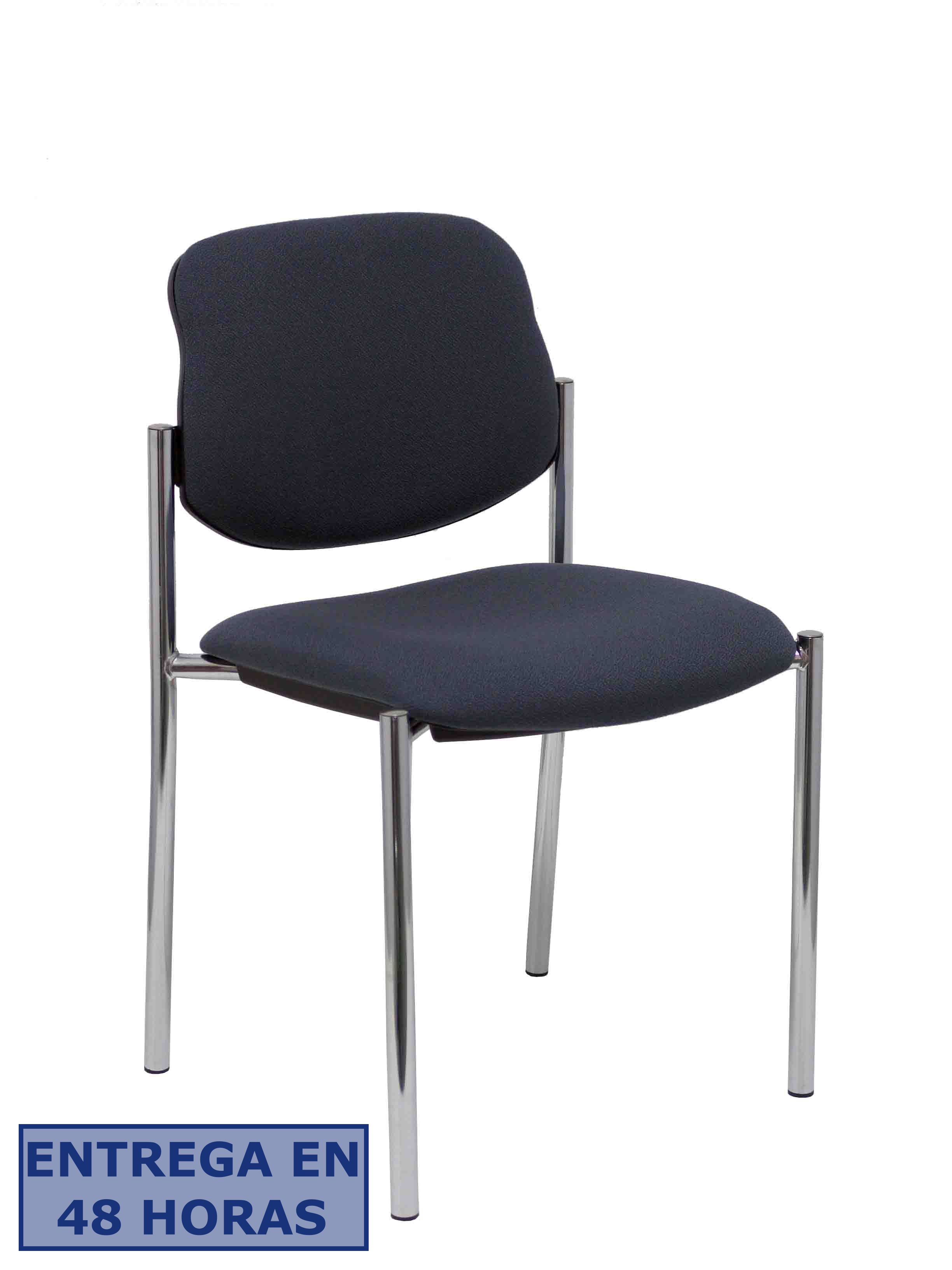 PIQUERAS Y CRESPO NOWY STYL Silla fija Styl bali gris oscuro chasis cromo
