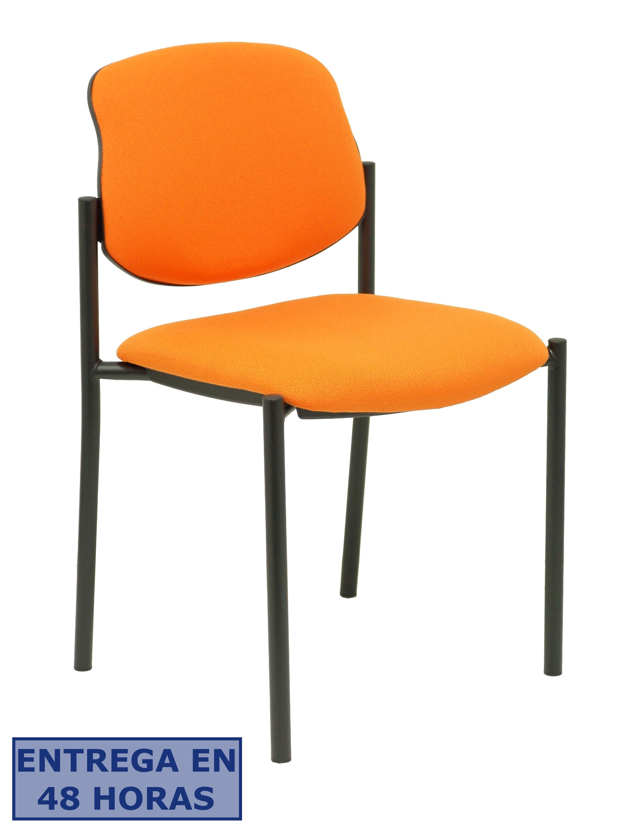 PIQUERAS Y CRESPO NOWY STYL Silla fija Styl bali naranja chasis negro