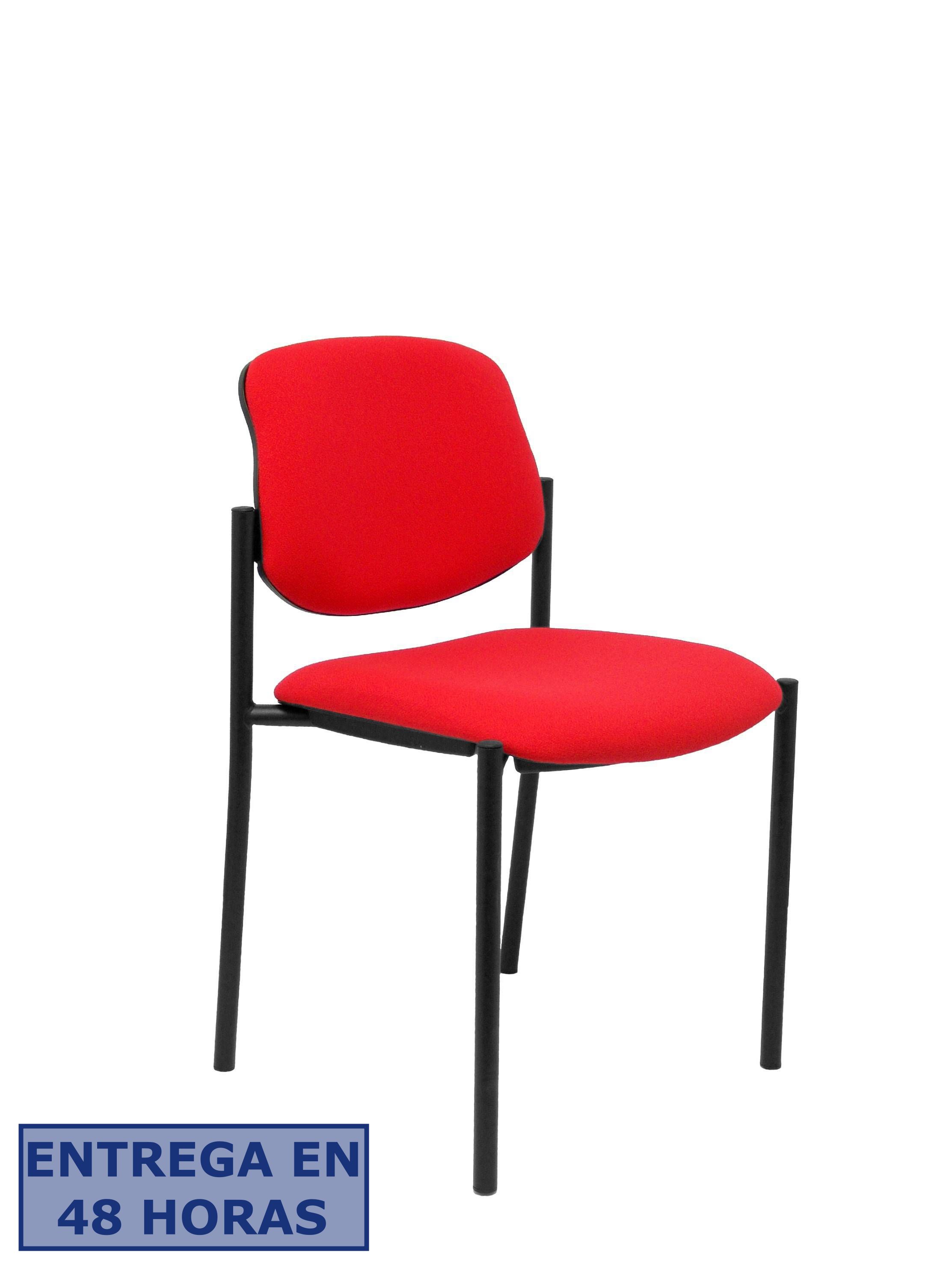 PIQUERAS Y CRESPO NOWY STYL Silla fija Styl bali rojo chasis negro