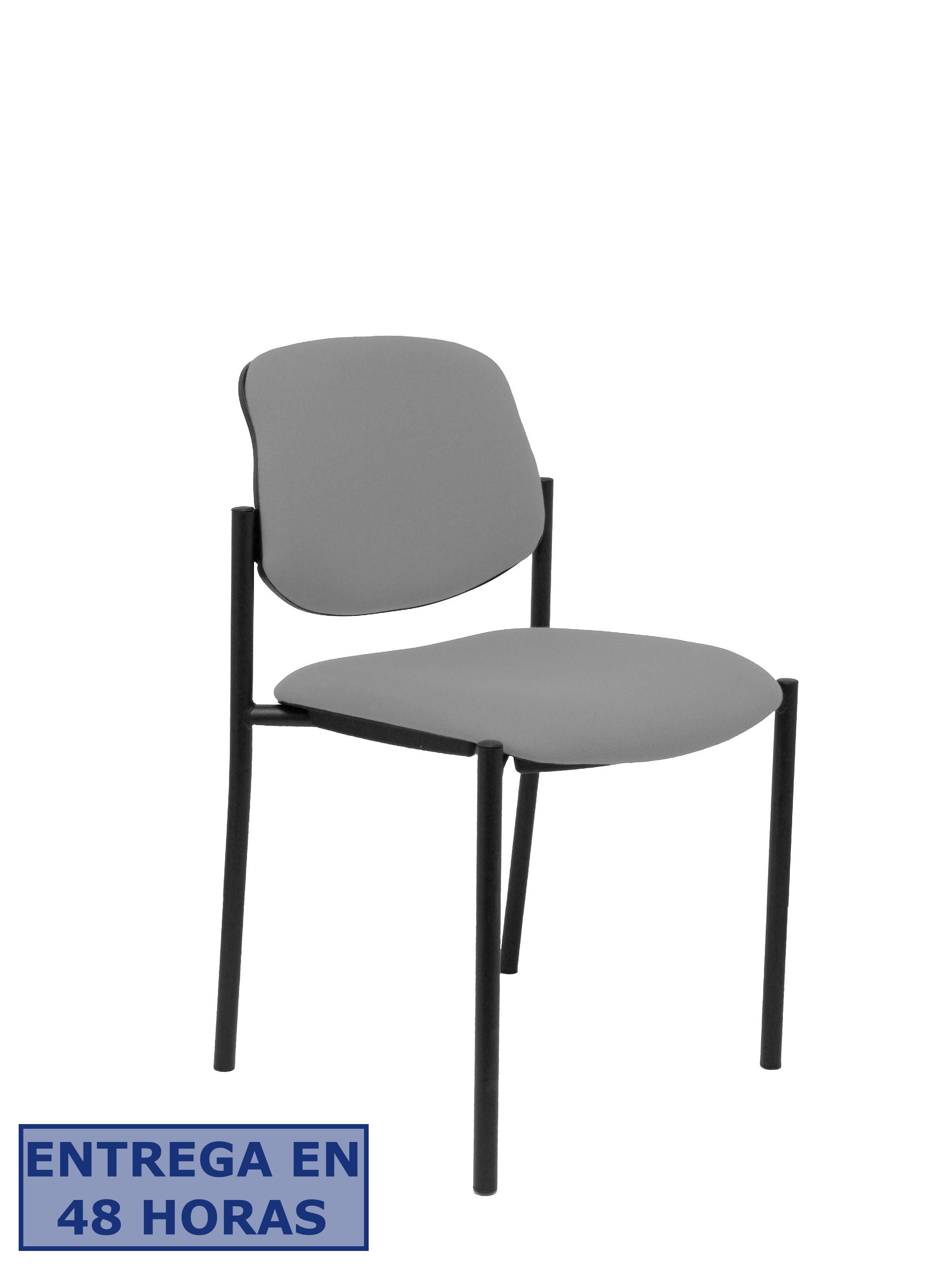 PIQUERAS Y CRESPO NOWY STYL Silla fija Styl bali gris claro chasis negro