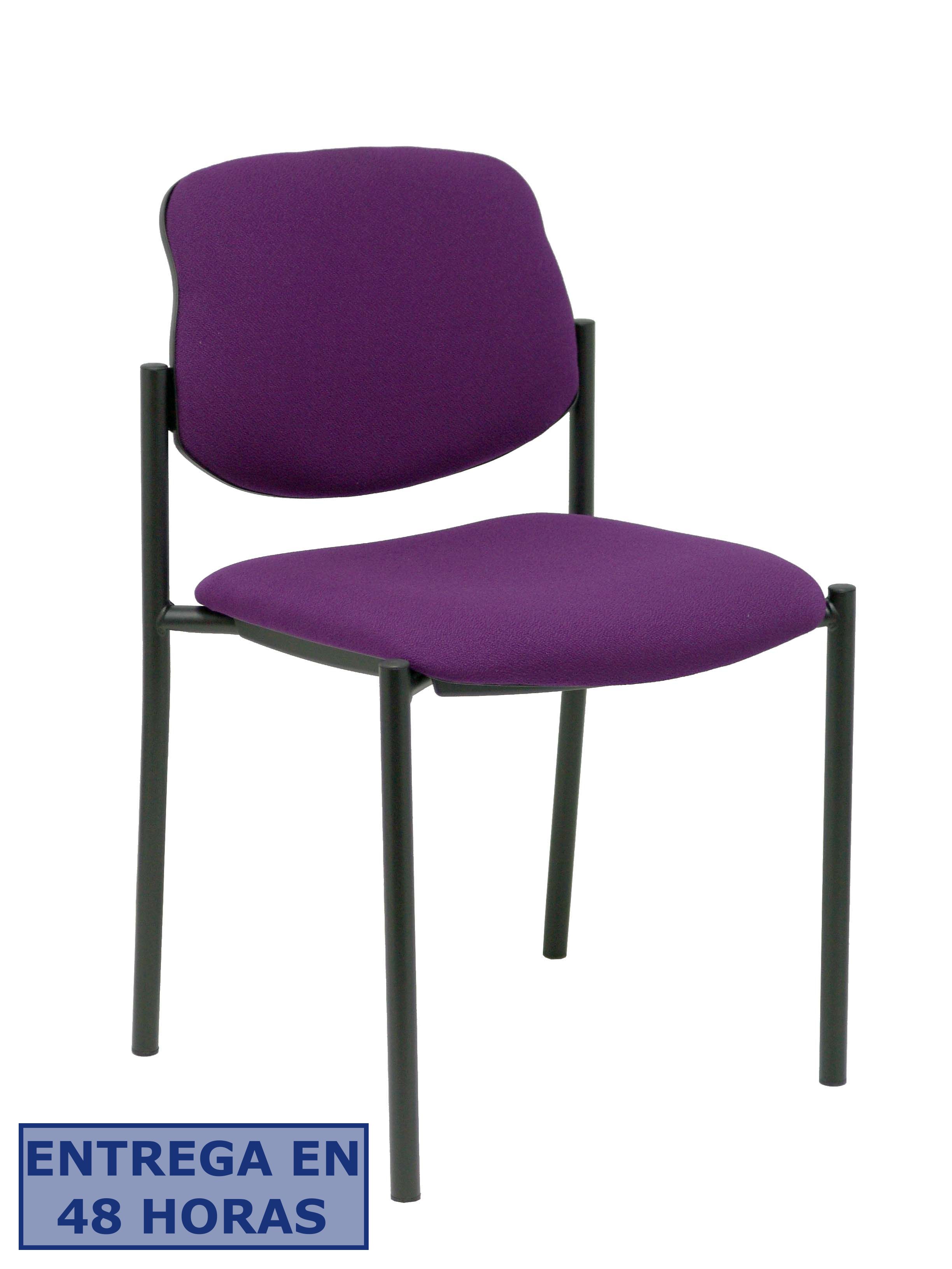 PIQUERAS Y CRESPO NOWY STYL Silla fija Styl bali morado chasis negro