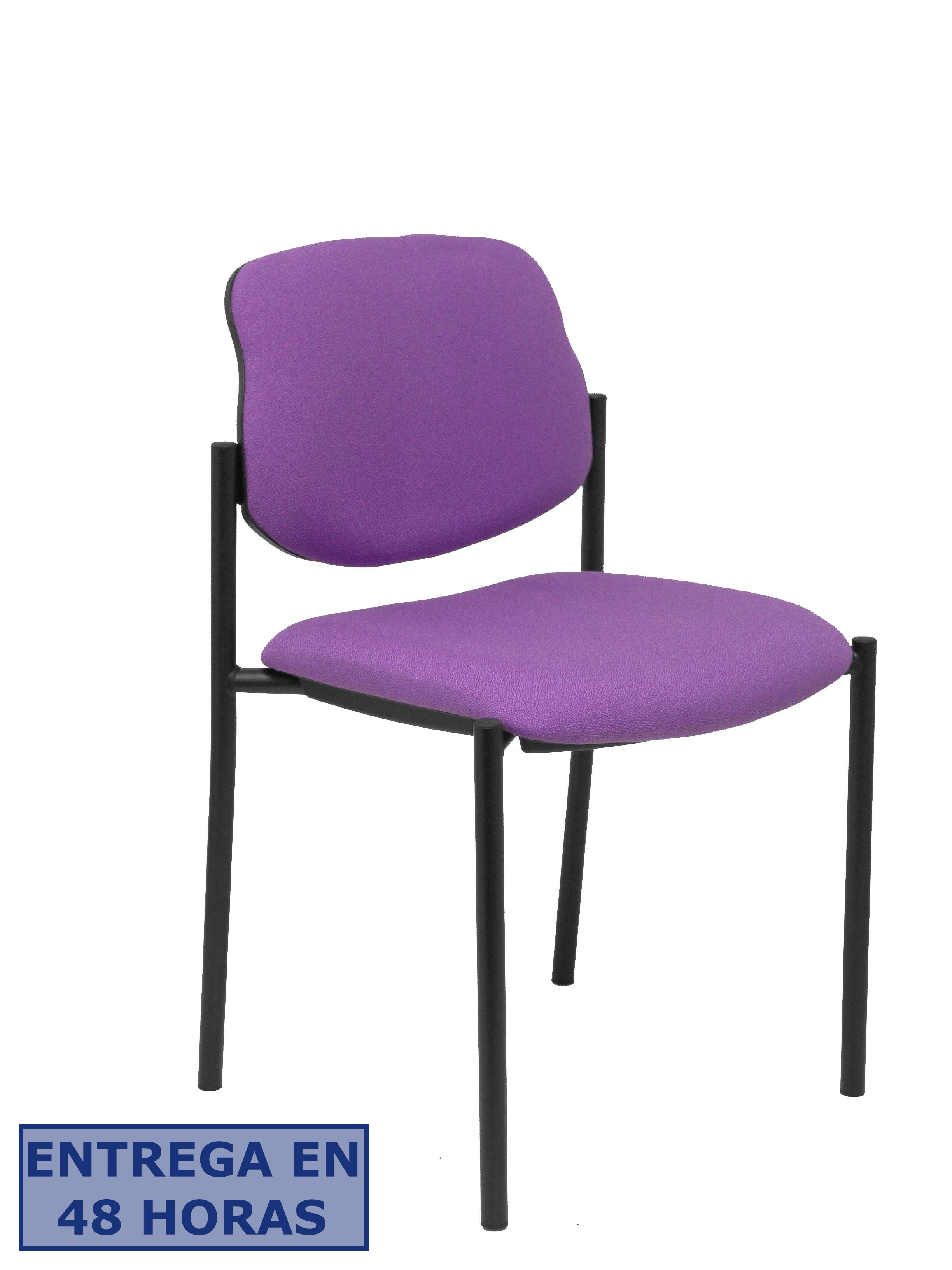 PIQUERAS Y CRESPO NOWY STYL Silla fija Styl bali lila chasis negro