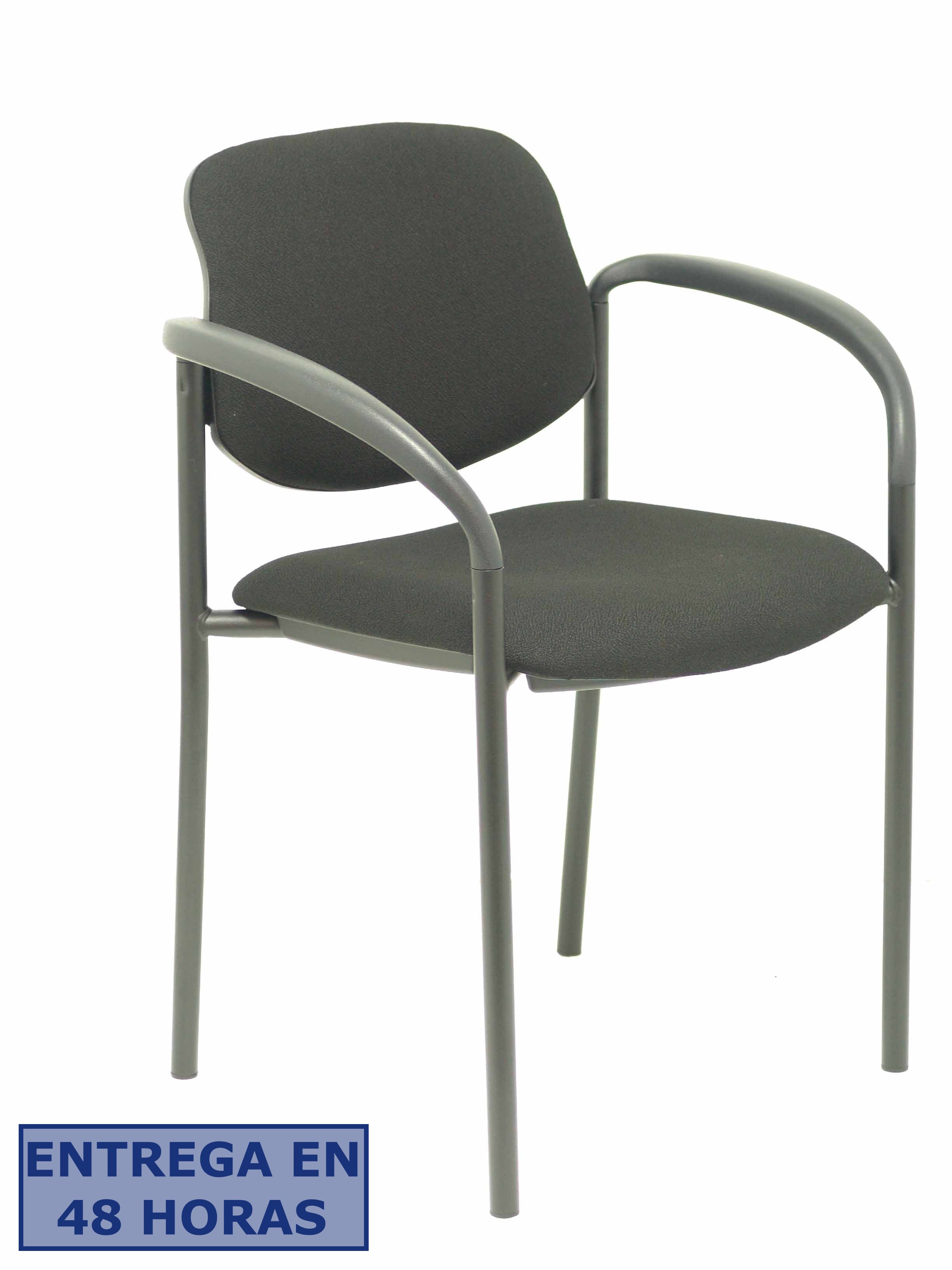 PIQUERAS Y CRESPO NOWY STYL Silla fija Styl bali negro chasis negro con brazos