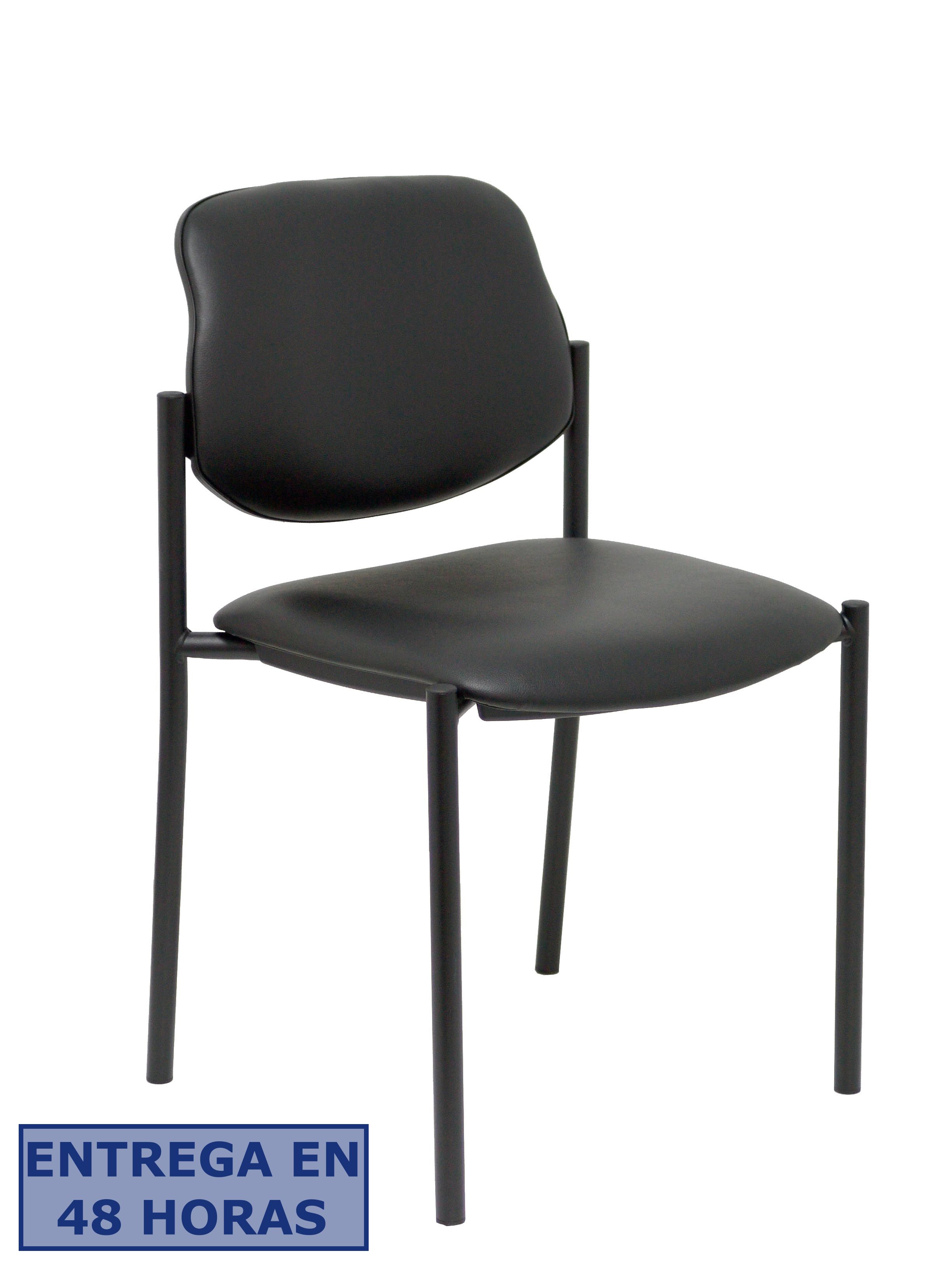 PIQUERAS Y CRESPO NOWY STYL Silla fija Styl similpiel negro chasis negro
