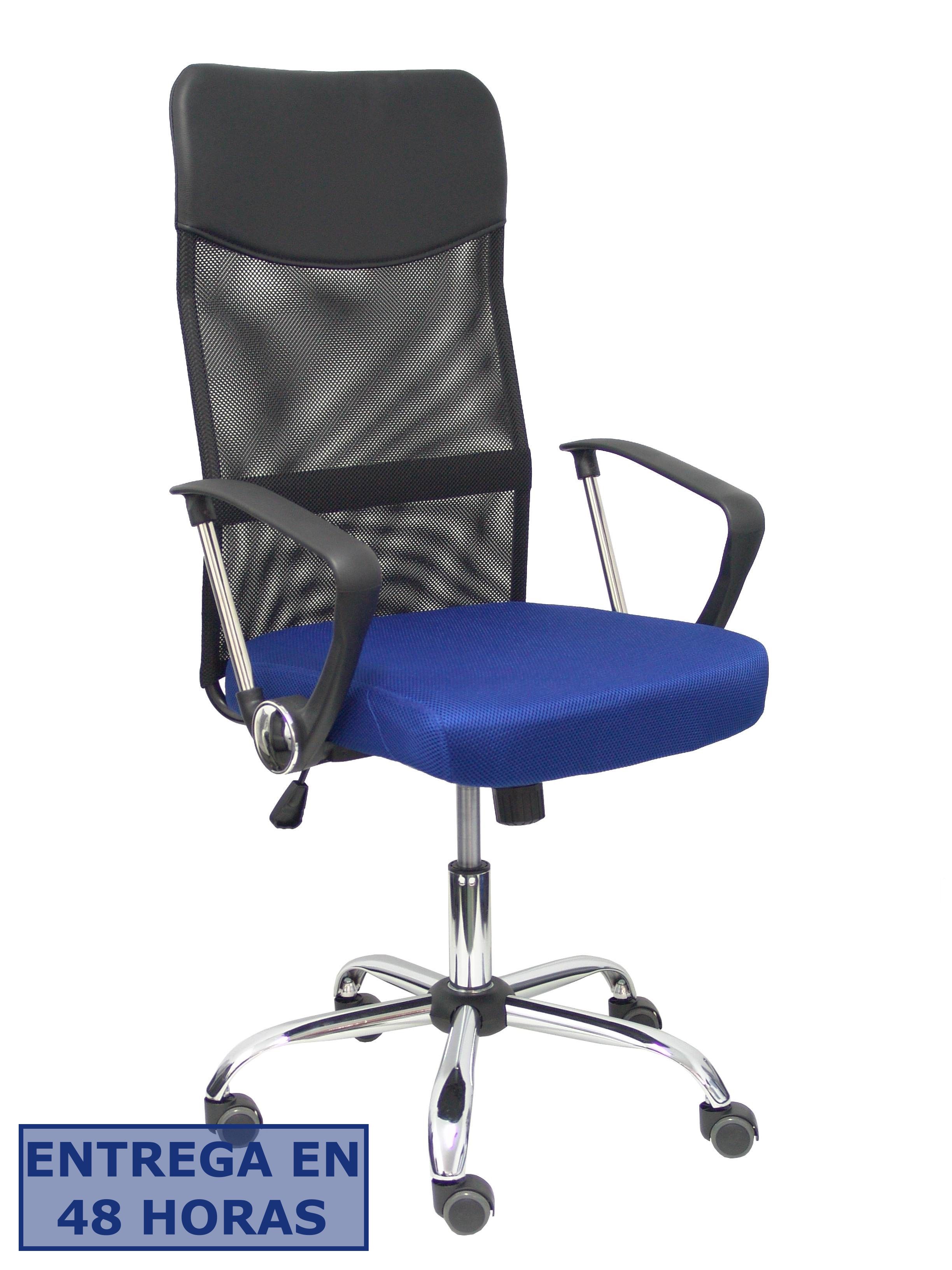 PIQUERAS Y CRESPO FOROL Silla Gontar respaldo malla negro asiento azul
