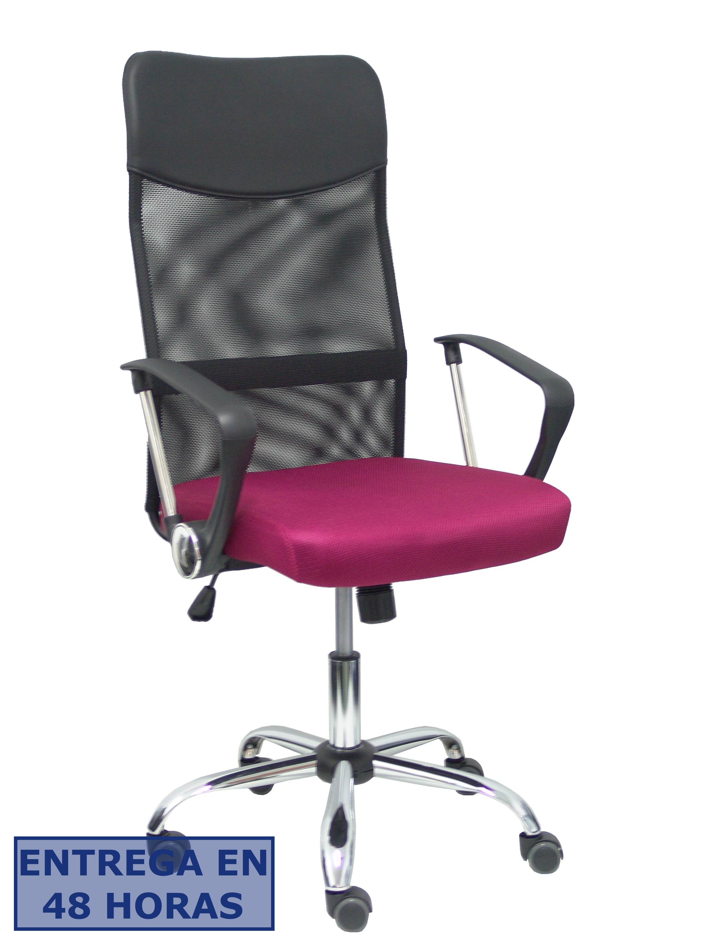 PIQUERAS Y CRESPO FOROL Silla Gontar respaldo malla negro asiento granate