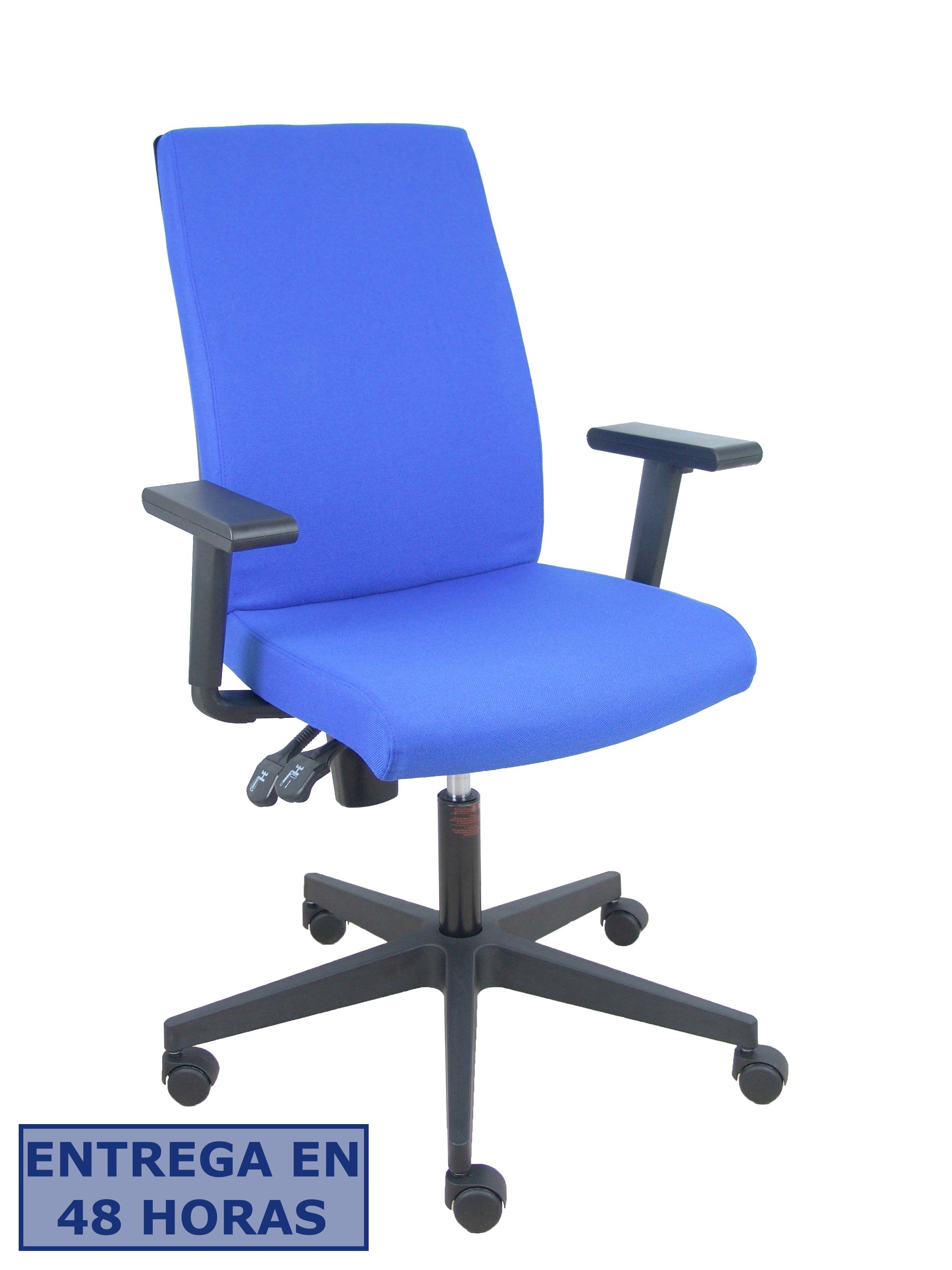 PIQUERAS Y CRESPO NOWY STYL Silla I-Line aran azul con brazos regulables.