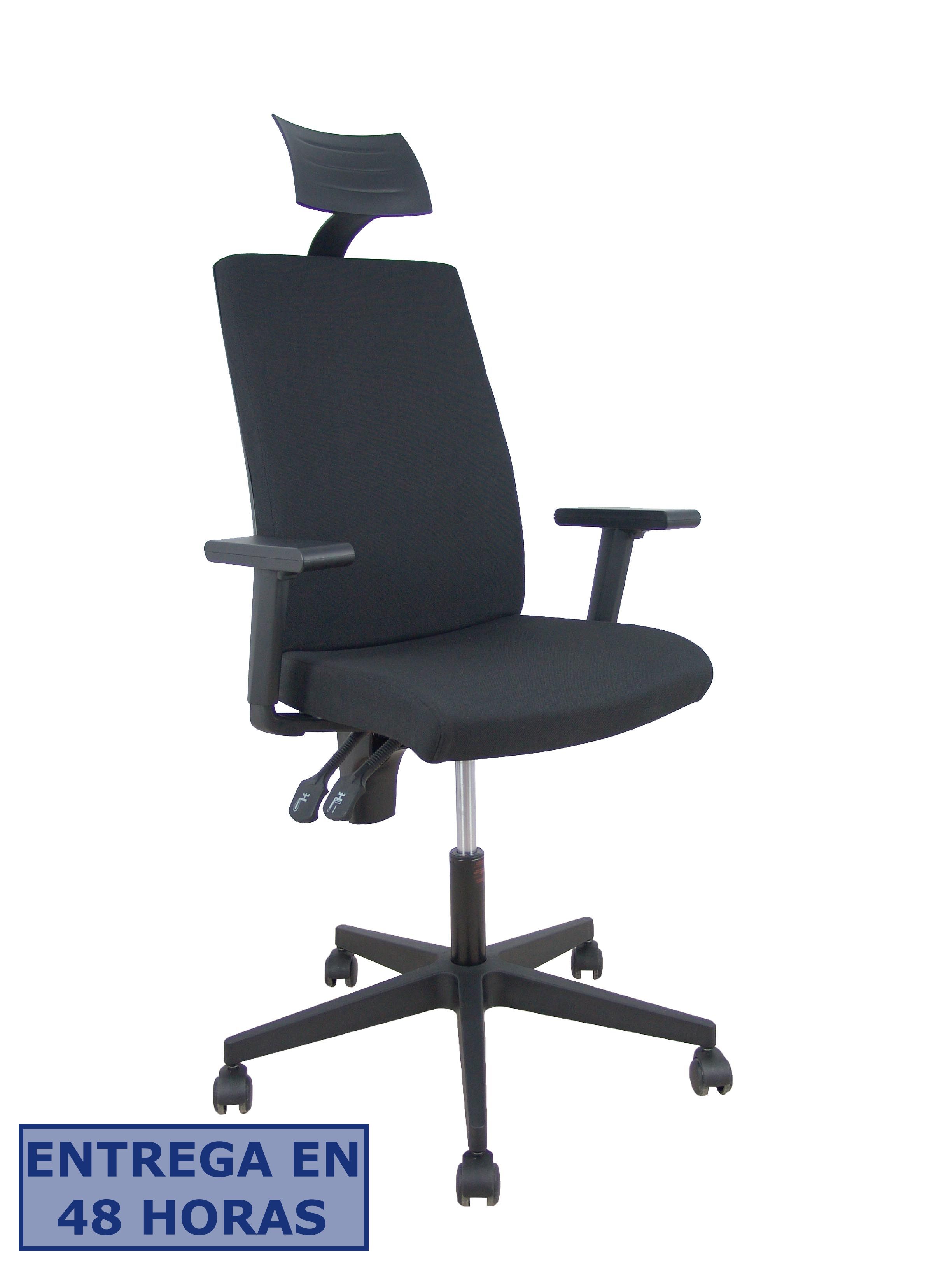 PIQUERAS Y CRESPO NOWY STYL Silla I-Line aran negro con brazos regulables con cabecero.