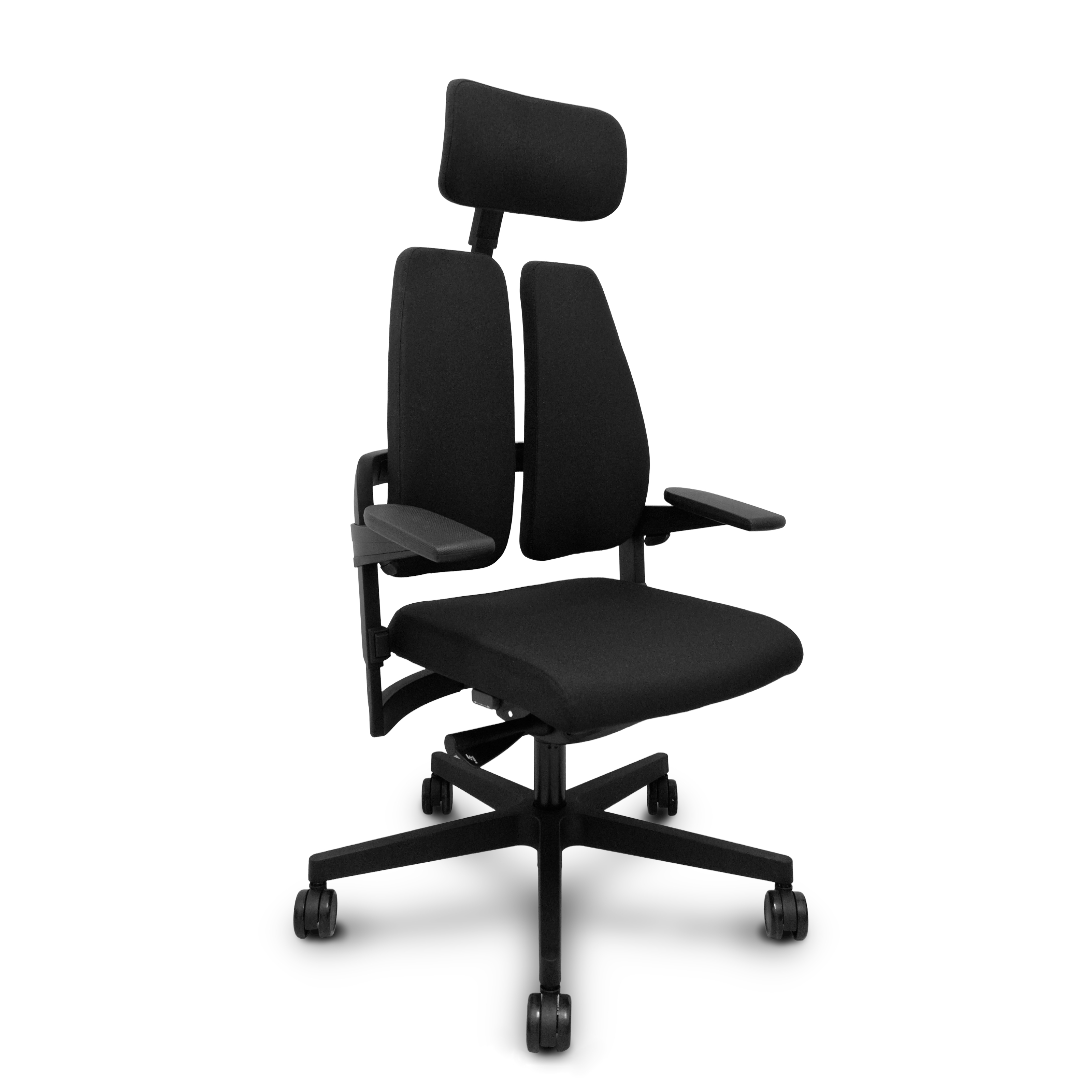 PIQUERAS Y CRESPO NOWY STYL Silla Xilium Duo traslack tejido era negro brazos 3D y cabecero