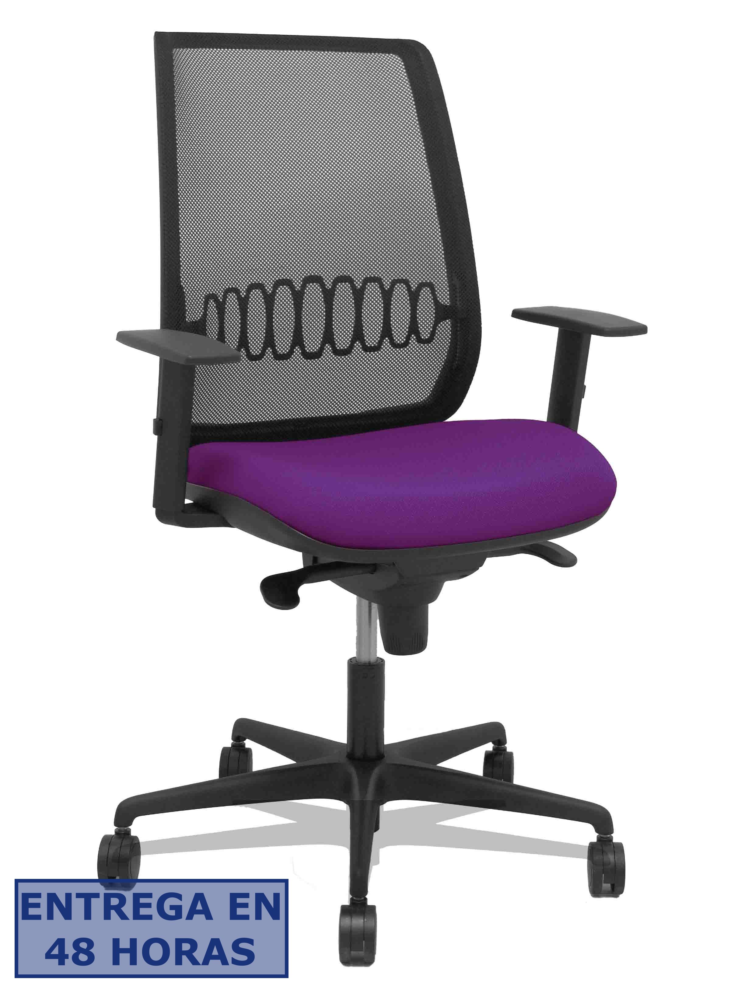 PIQUERAS Y CRESPO Silla Alares sincro malla negra bali morado brazo regulable