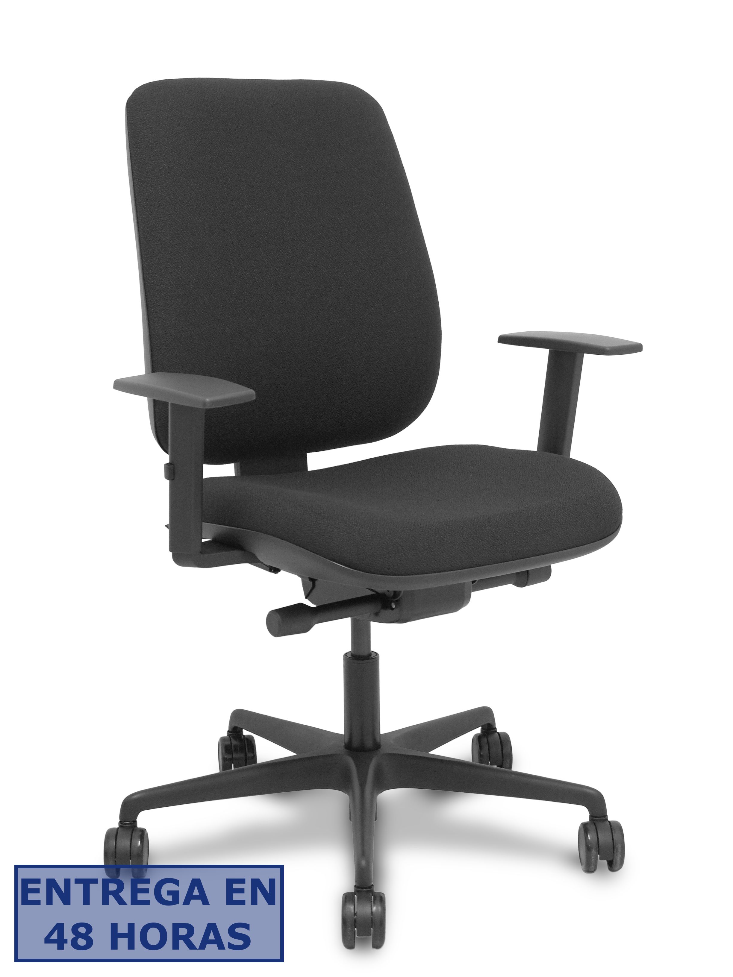 PIQUERAS Y CRESPO Silla Alares traslack tapizada bali negro brazo regulable