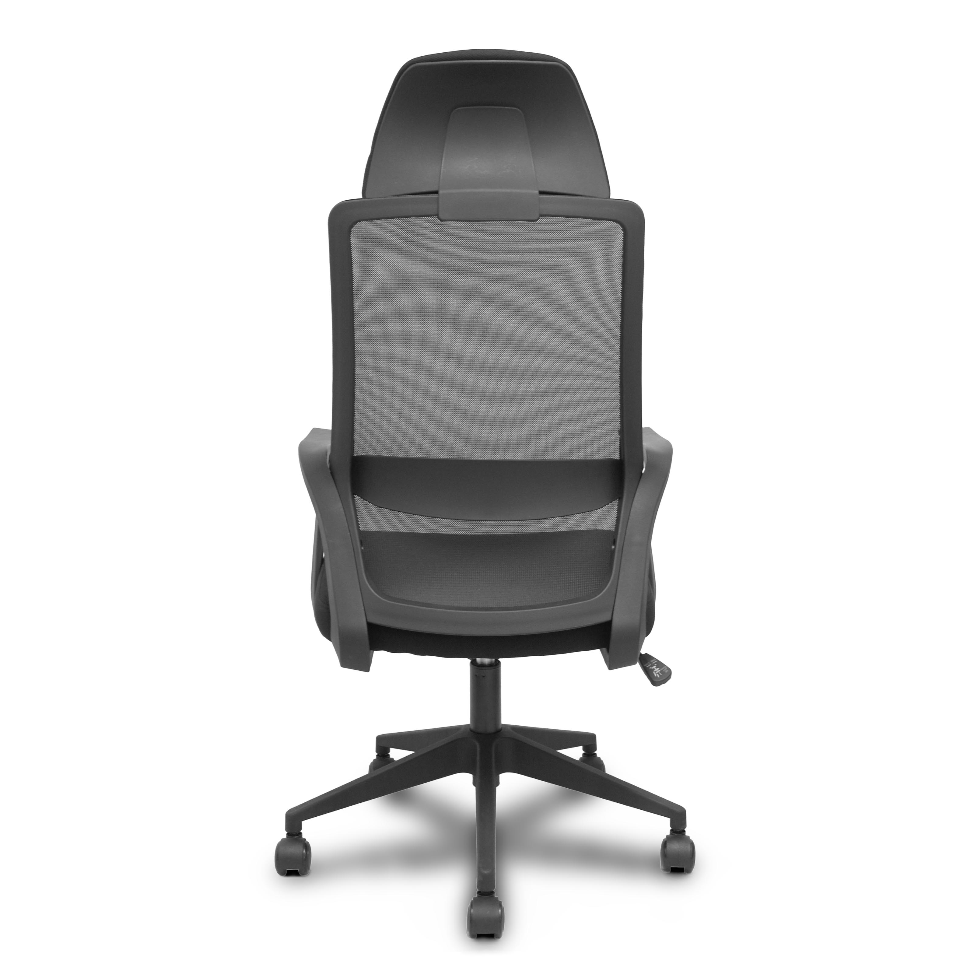 PIQUERAS Y CRESPO FOROL Silla Pro534 negra respaldo malla negro asiento tela negro base piramidal negra ruedas nailon