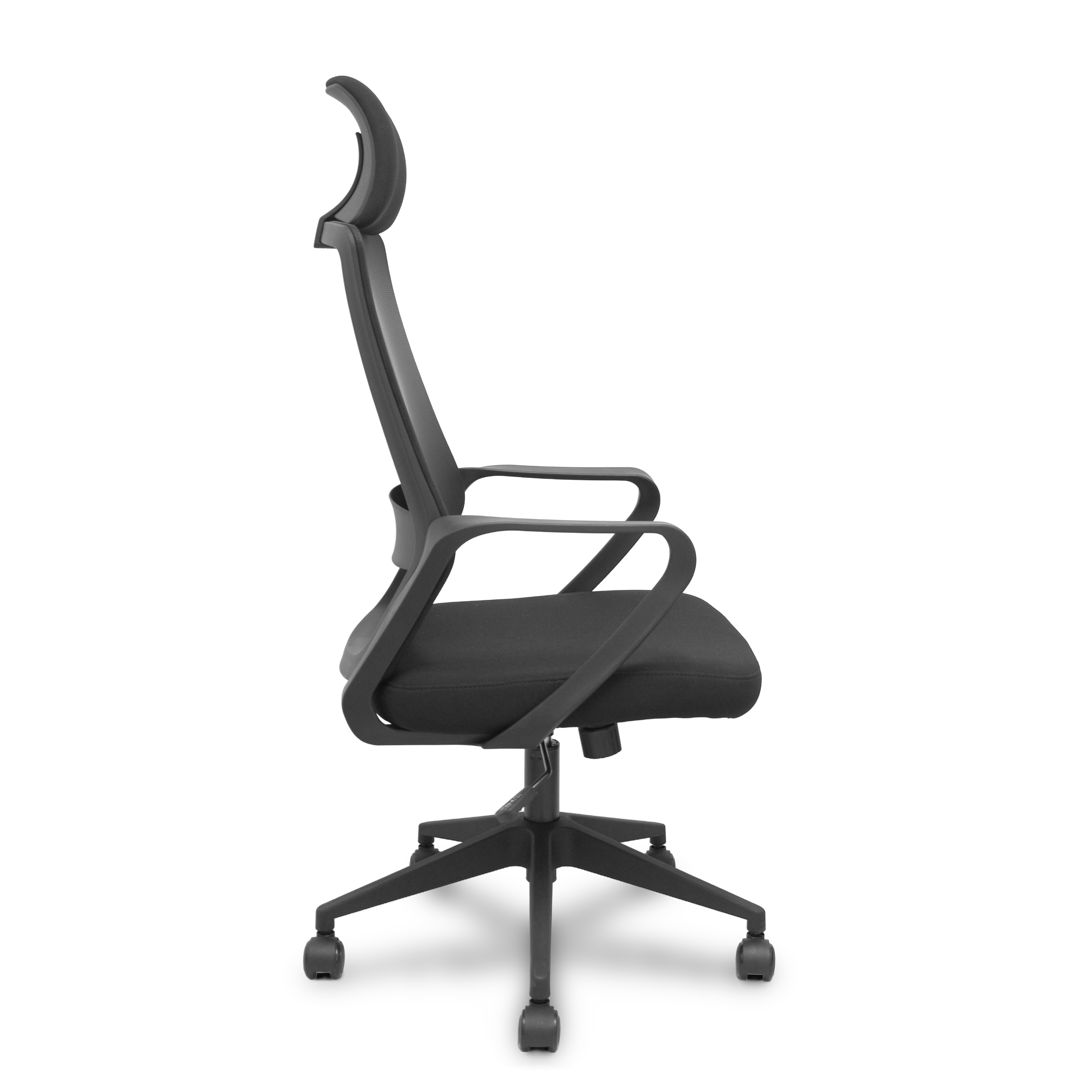 PIQUERAS Y CRESPO FOROL Silla Pro534 negra respaldo malla negro asiento tela negro base piramidal negra ruedas nailon