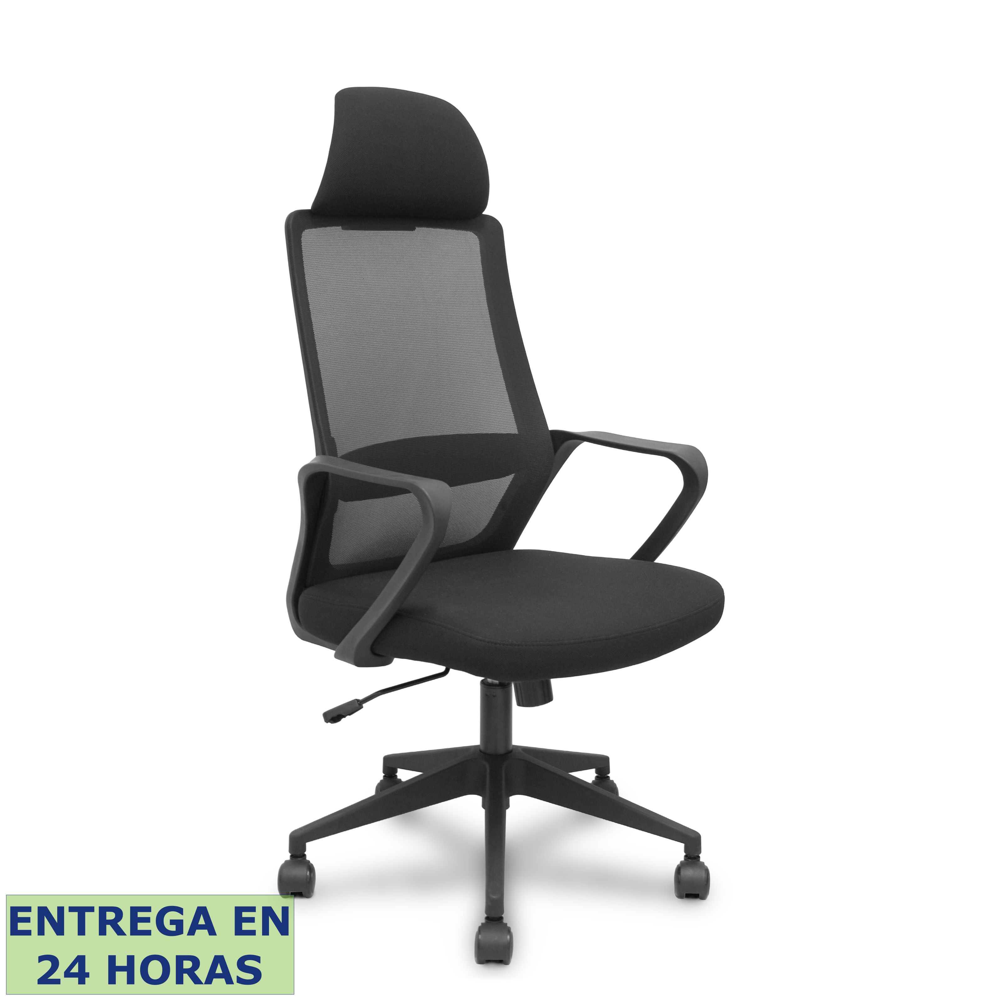 PIQUERAS Y CRESPO FOROL Silla Pro534 negra respaldo malla negro asiento tela negro base piramidal negra ruedas nailon