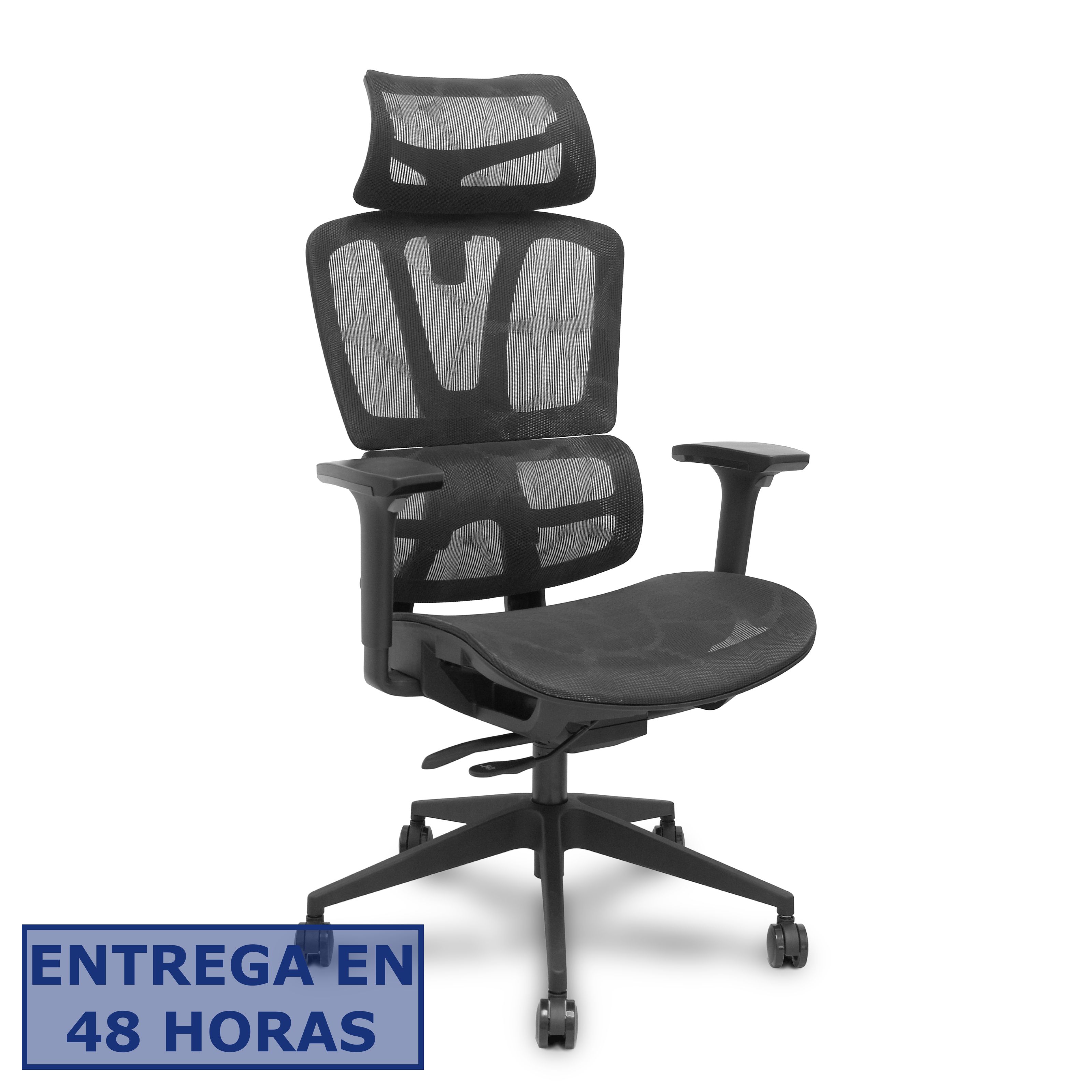 PIQUERAS Y CRESPO FOROL Silla Pro537 traslack malla negra brazos 3D ruedas nailon 60 mm