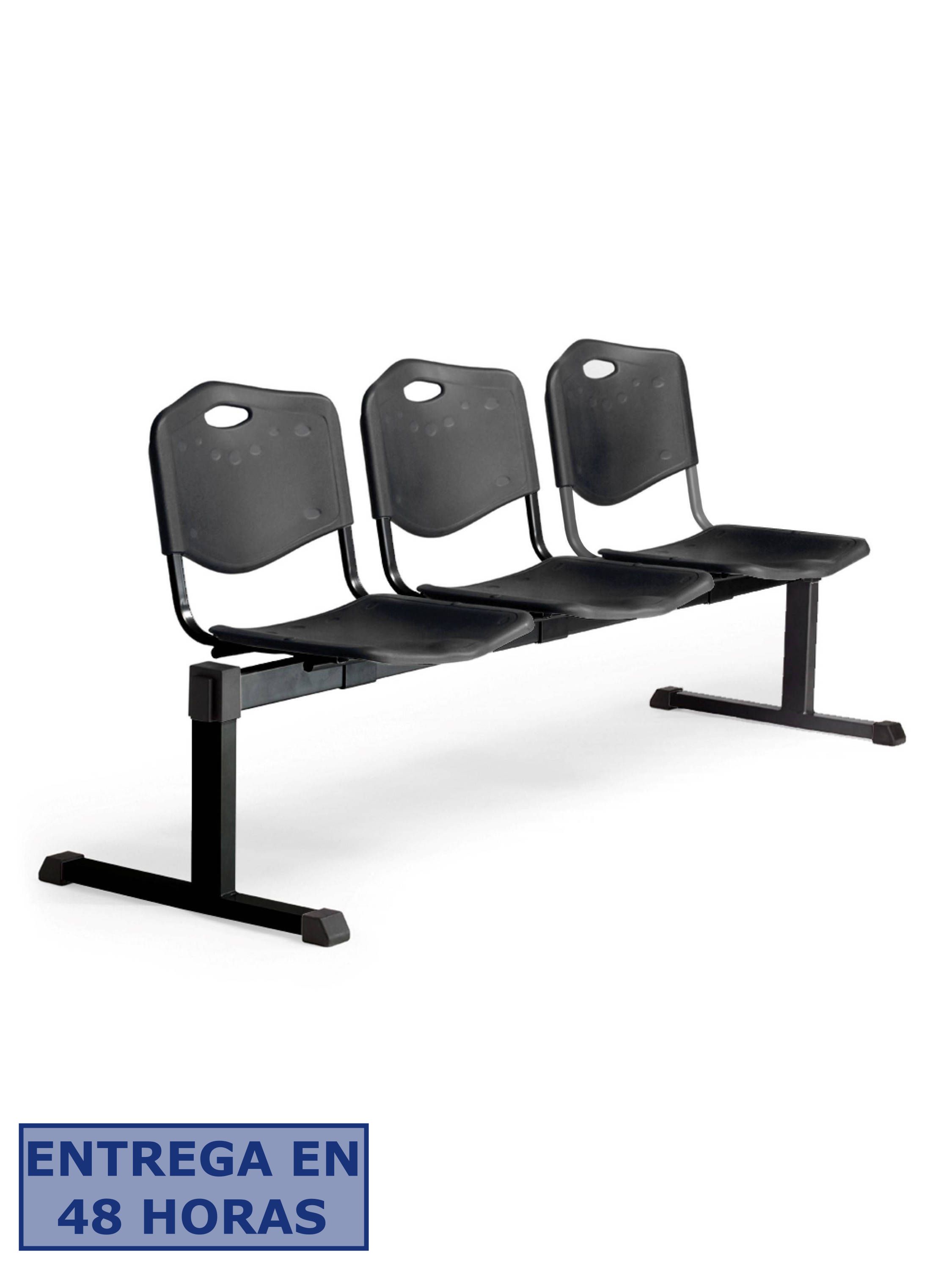 PIQUERAS Y CRESPO NOWY STYL Bancada Iso plastic 3 plazas PVC color negro