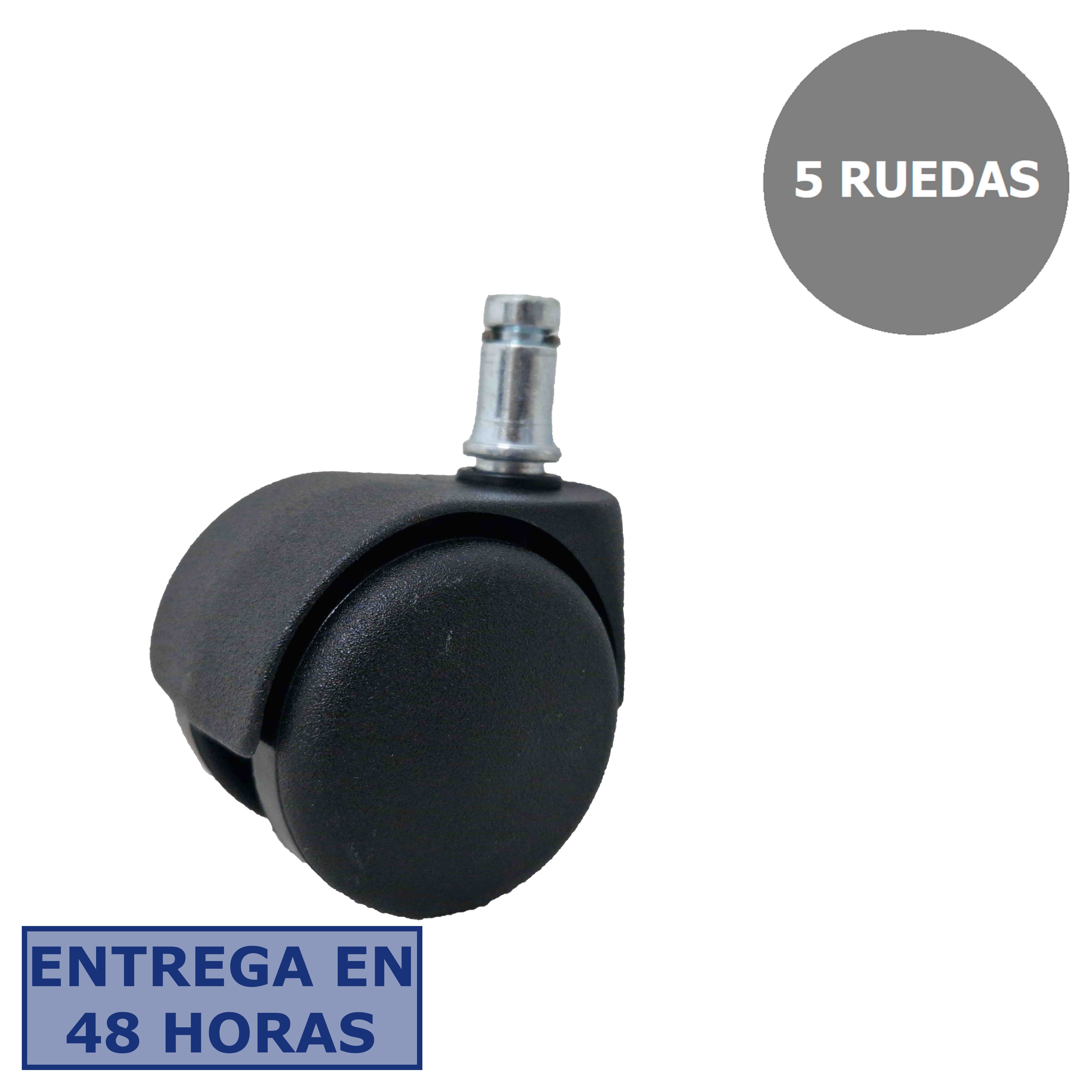PIQUERAS Y CRESPO NOWY STYL Kit de 5 ruedas de nailon autofrenantes de 50 mm perno 11 mm