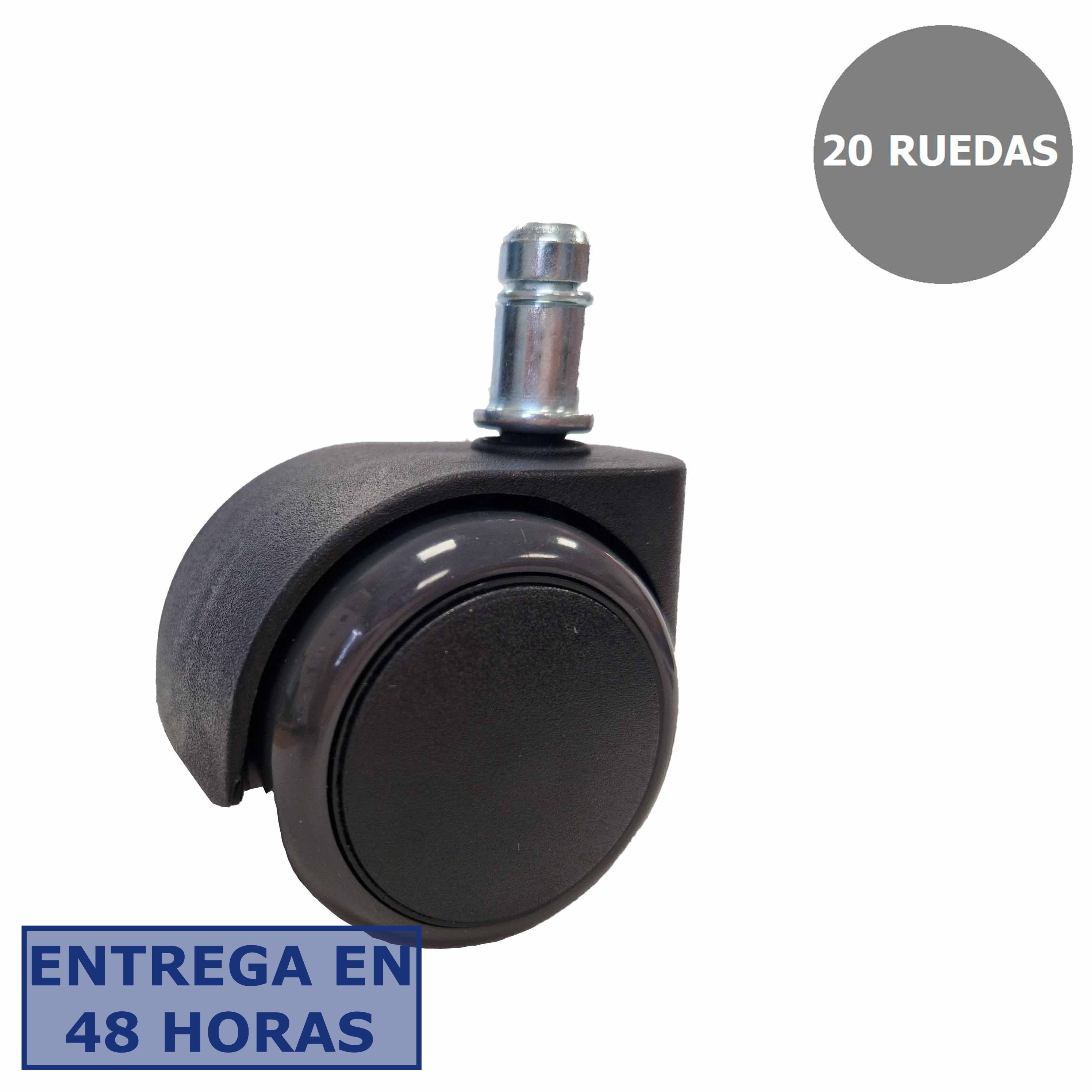 PIQUERAS Y CRESPO Kit de 20 ruedas engomadas de 50 mm perno 11 mm.