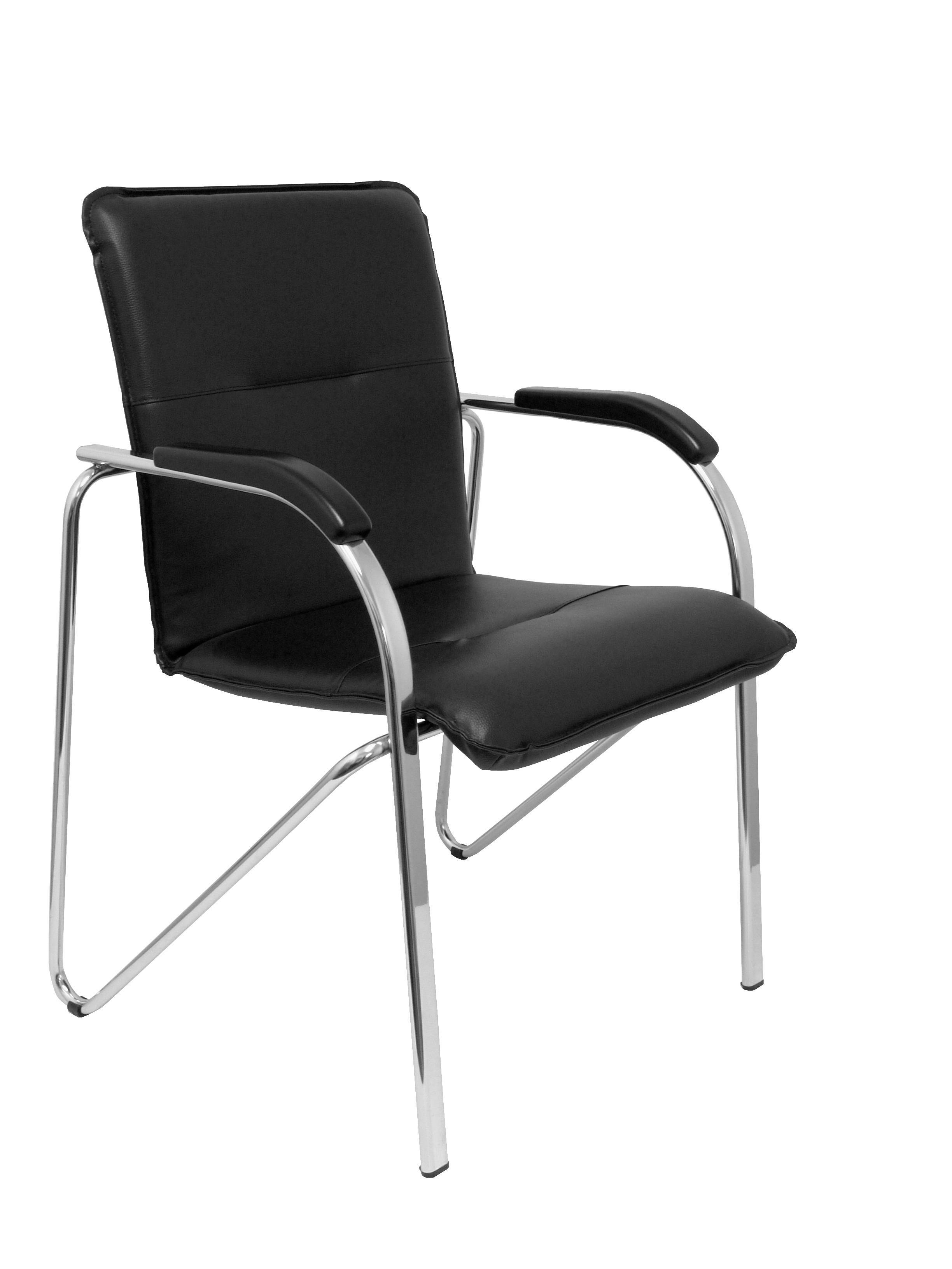 PIQUERAS Y CRESPO NOWY STYL Pack 2 sillas Samba similpiel negro estructura cromada