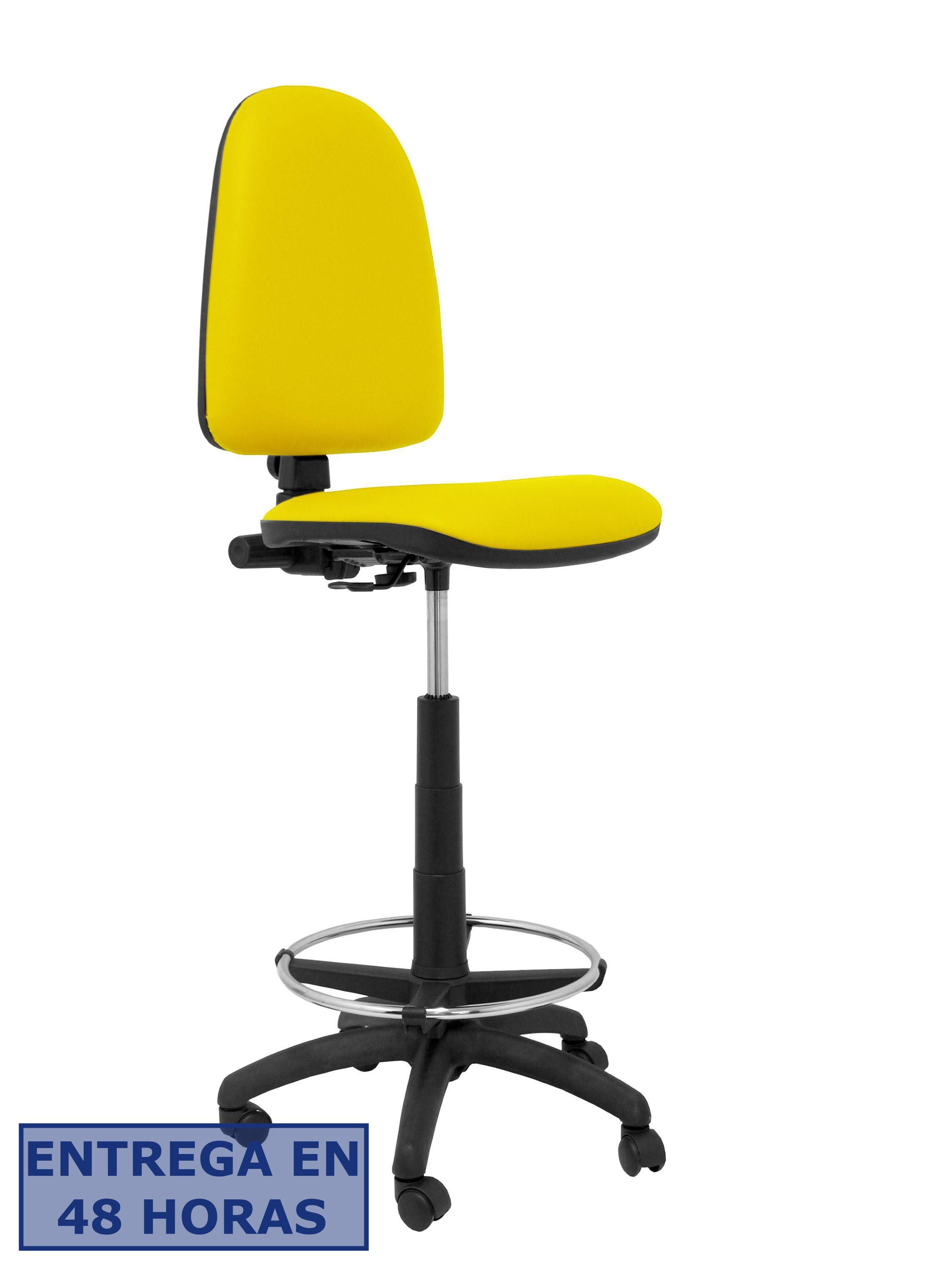 PIQUERAS Y CRESPO Taburete Aýna similpiel amarillo