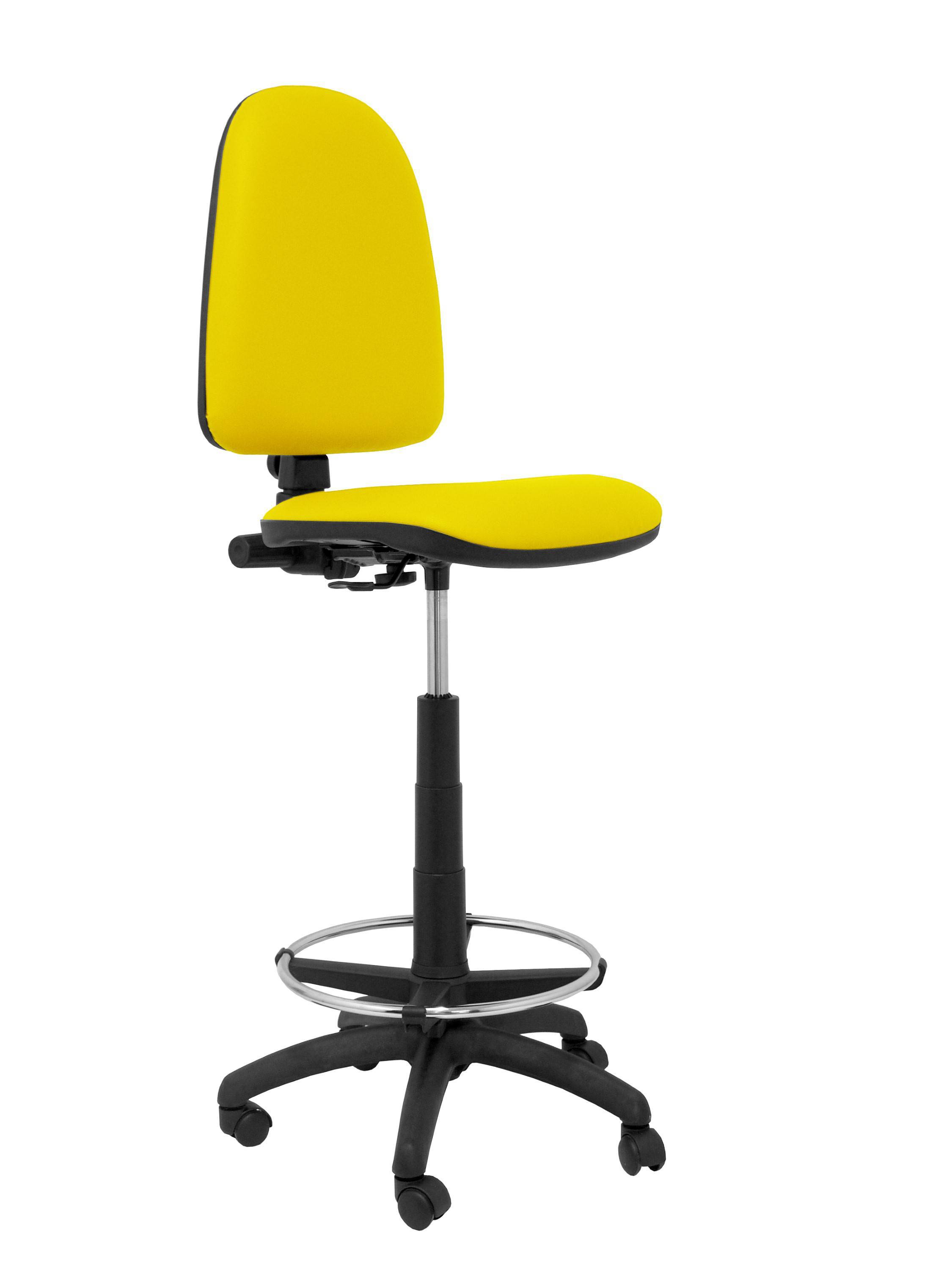 PIQUERAS Y CRESPO Taburete Aýna similpiel amarillo