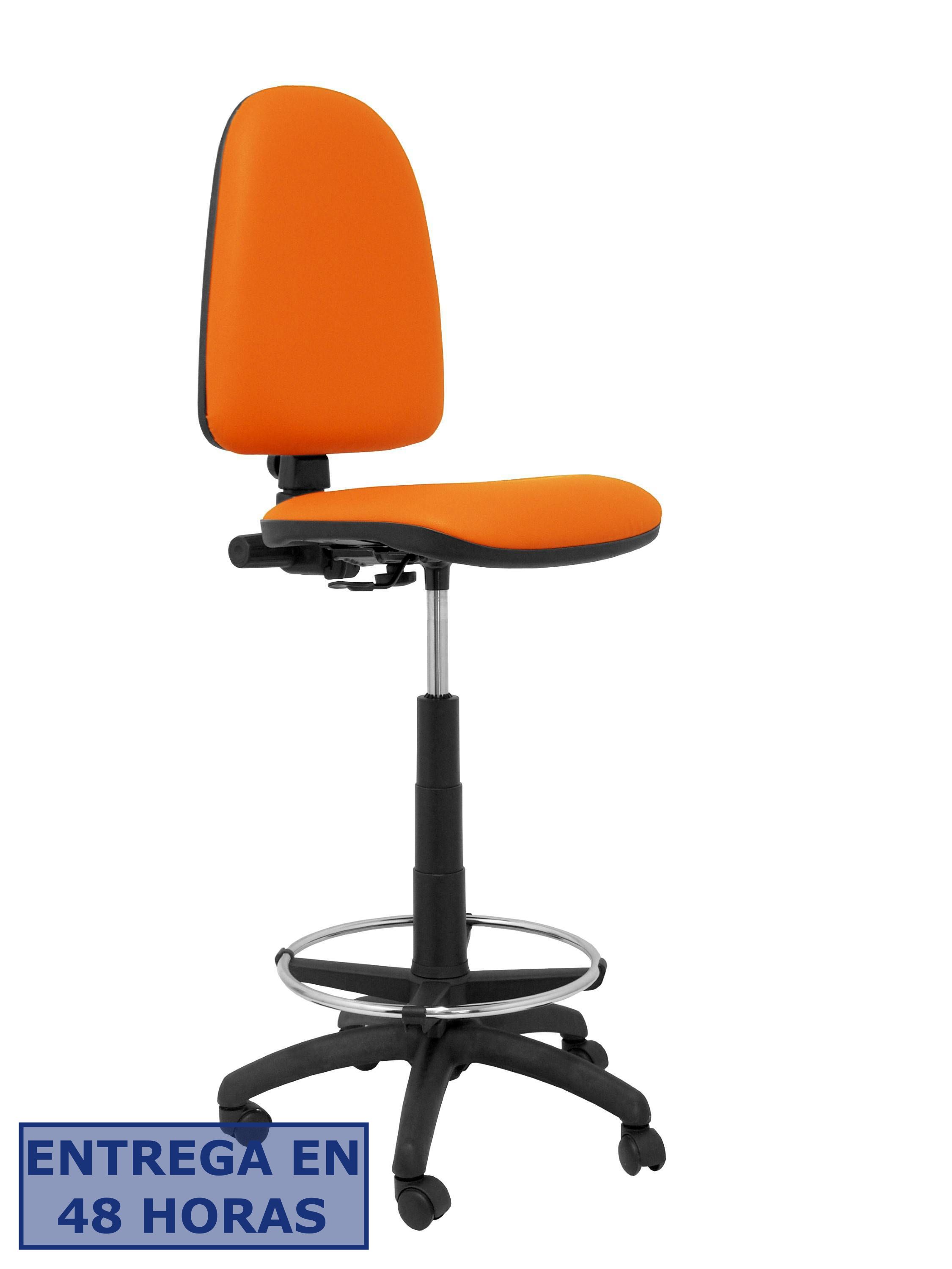 PIQUERAS Y CRESPO Taburete Aýna similpiel naranja