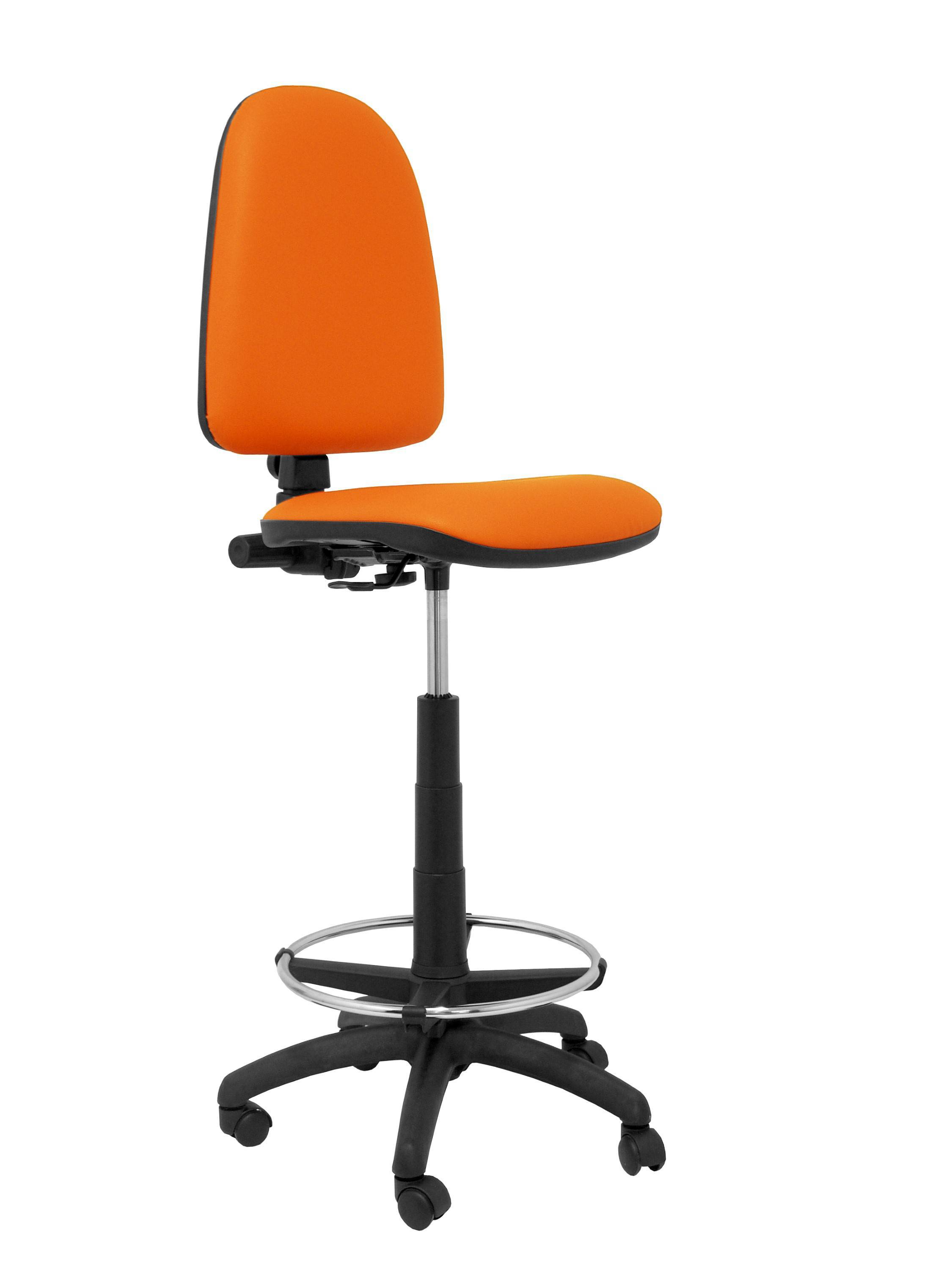 PIQUERAS Y CRESPO Taburete Aýna similpiel naranja