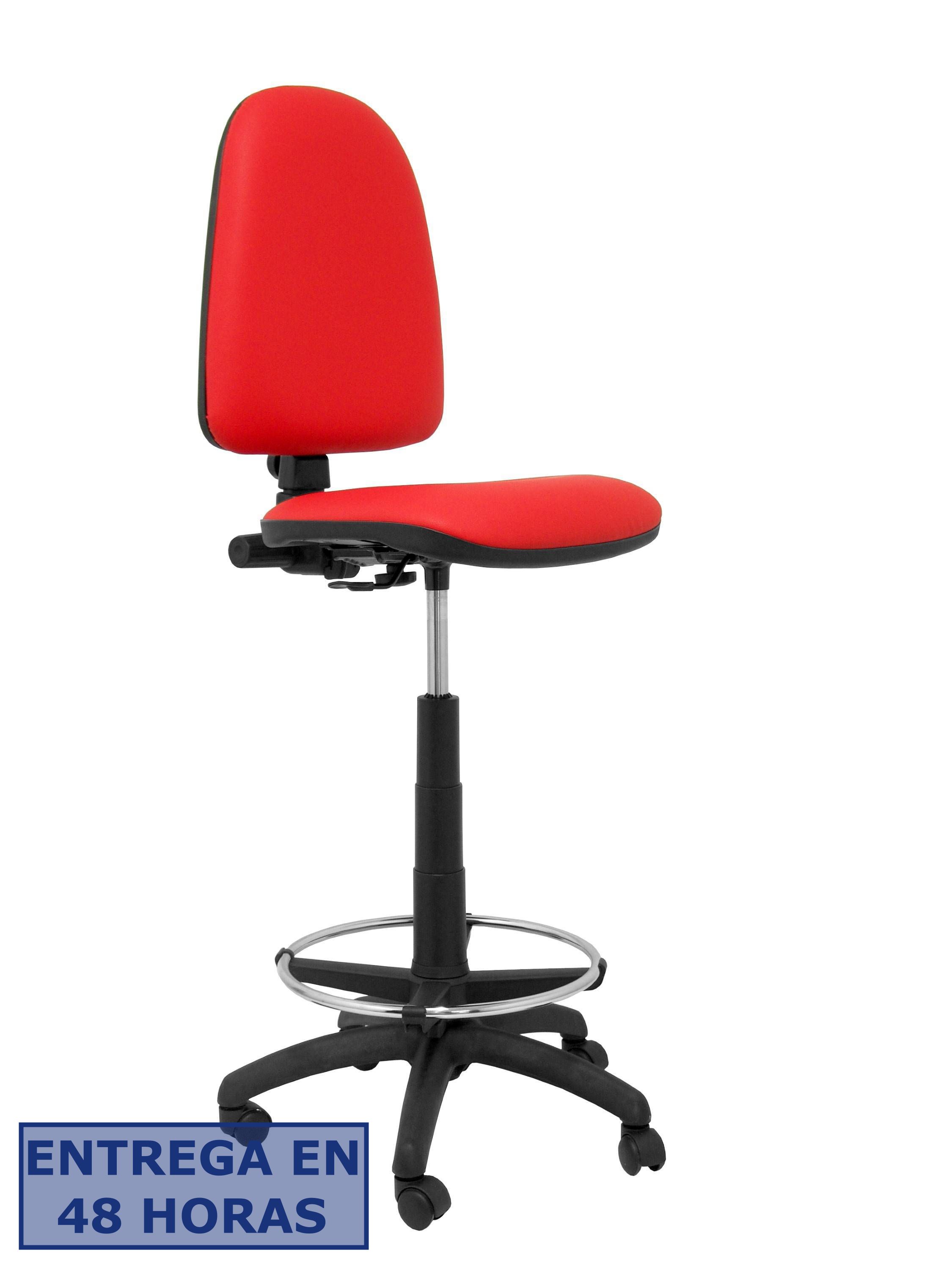 PIQUERAS Y CRESPO Taburete Aýna similpiel rojo