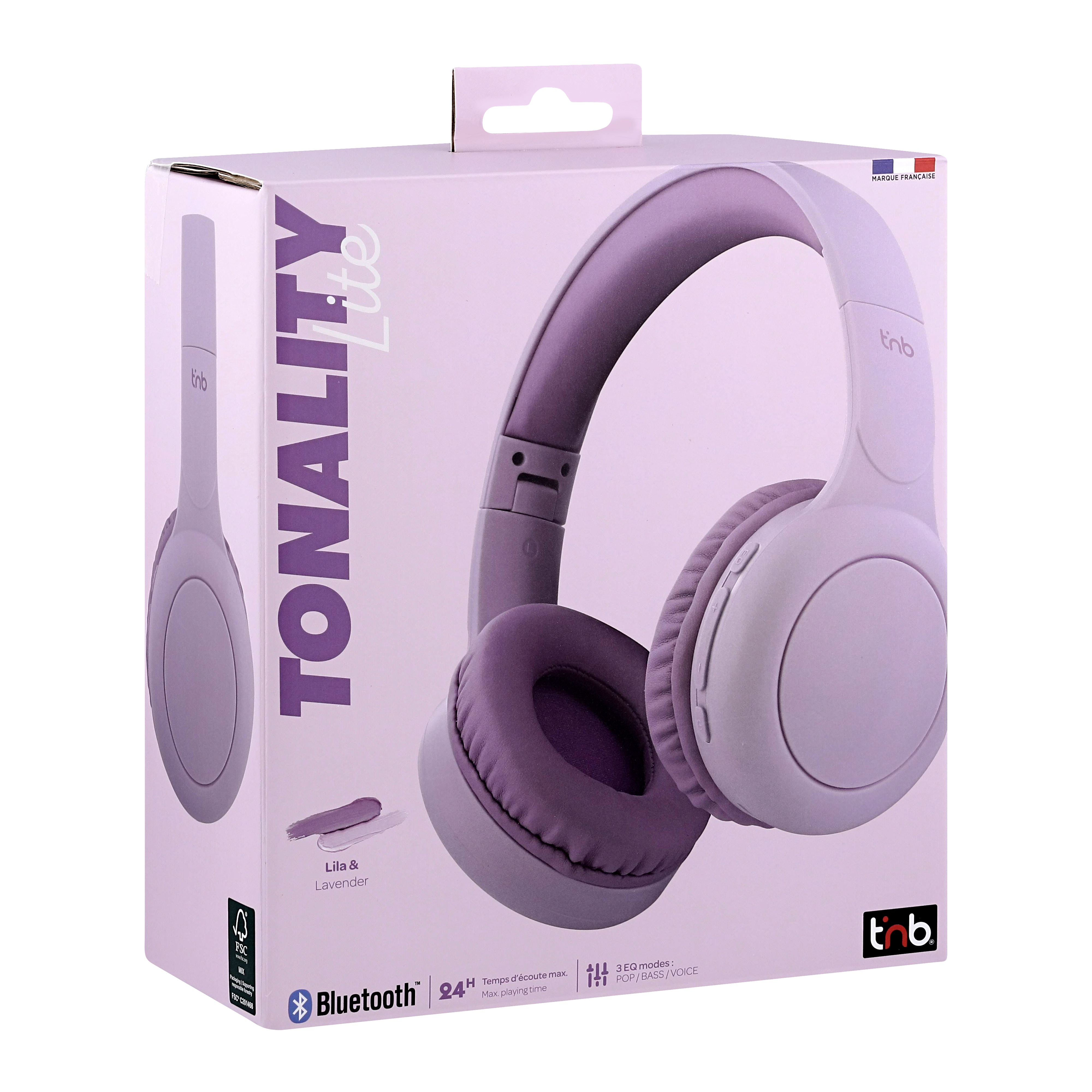 TNB TONALITY - Auriculares supraaurales On-ear Bluetooth headphones - lila & lavander