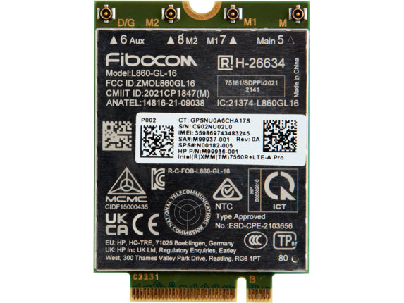HP XMM 7560 R+ LTE-Advanced Pro WWAN