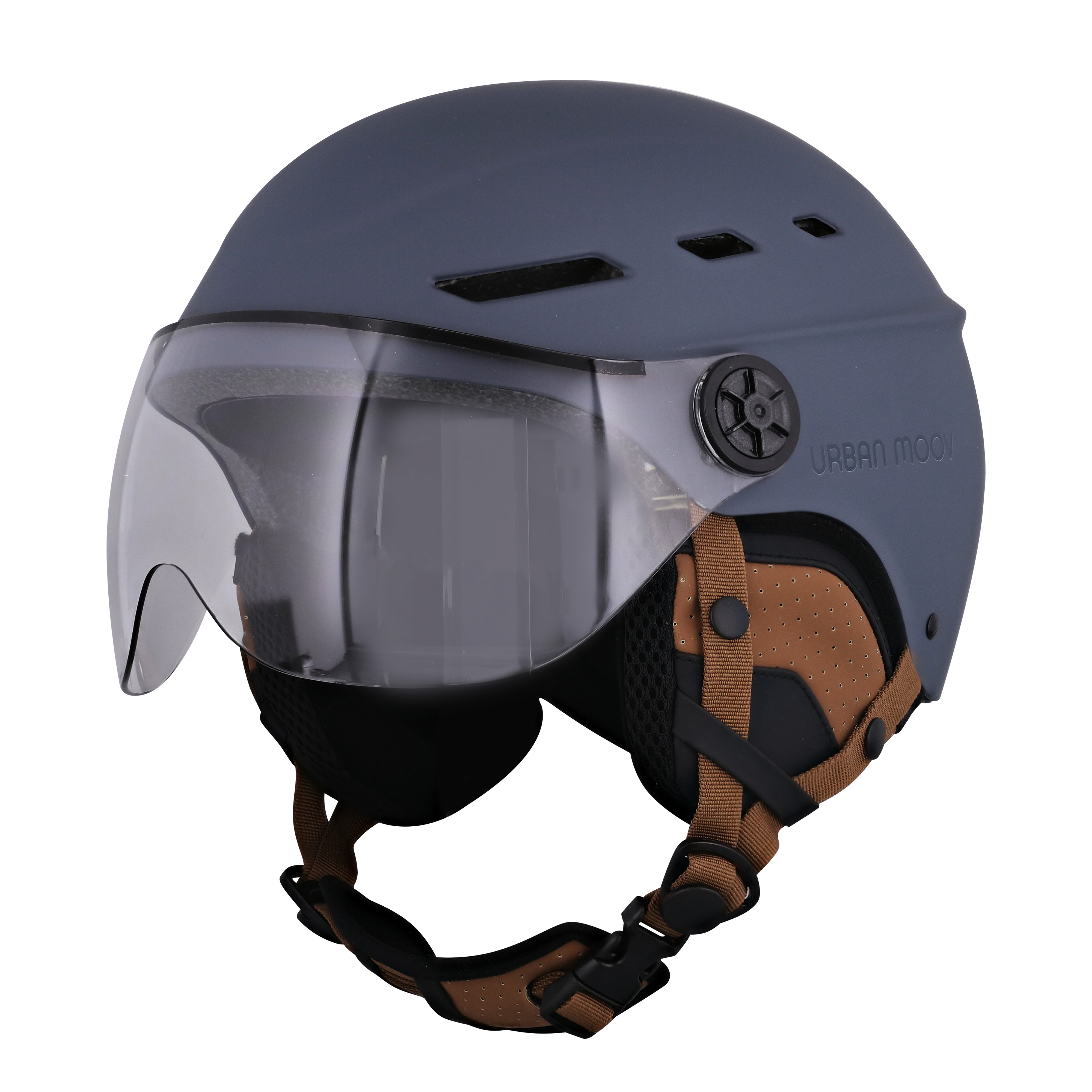 TNB URBAN MOOV - Casco protector con visera y orejeras desmontables - talla M - Color Azul marino
