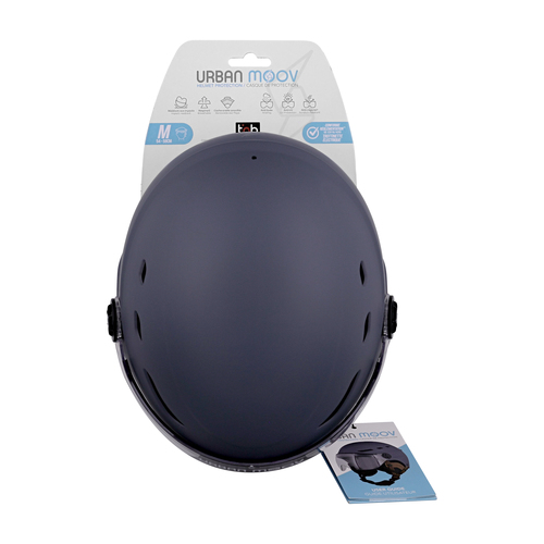 TNB URBAN MOOV - Casco protector con visera y orejeras desmontables - talla M - Color Azul marino