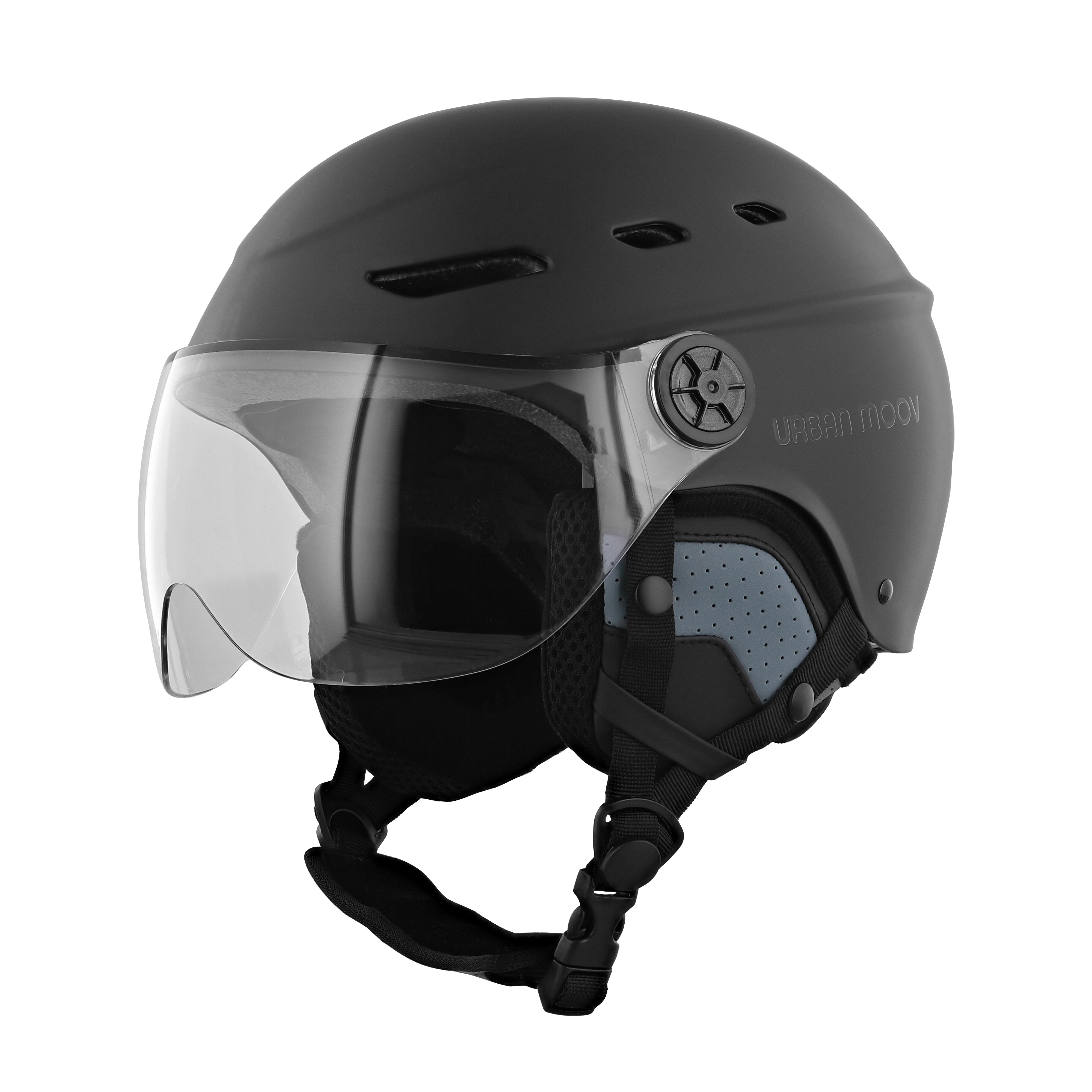 TNB URBAN MOOV - Casco protector con visera y orejeras desmontables - Talla L - NEGRO