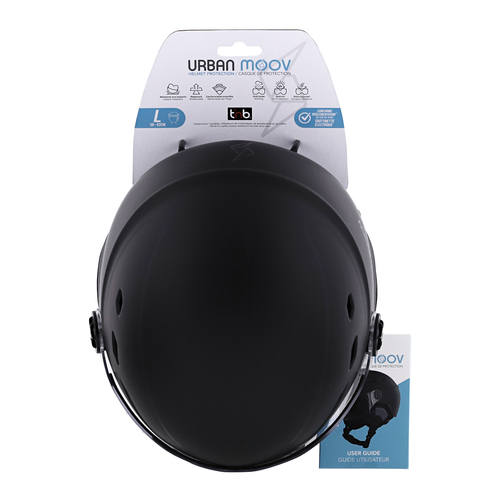 TNB URBAN MOOV - Casco protector con visera y orejeras desmontables - Talla L - NEGRO