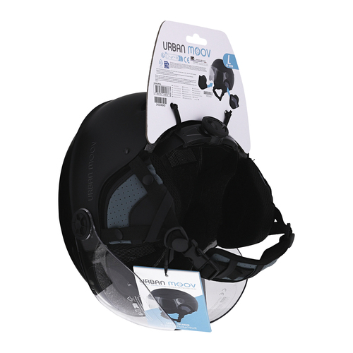TNB URBAN MOOV - Casco protector con visera y orejeras desmontables - Talla L - NEGRO