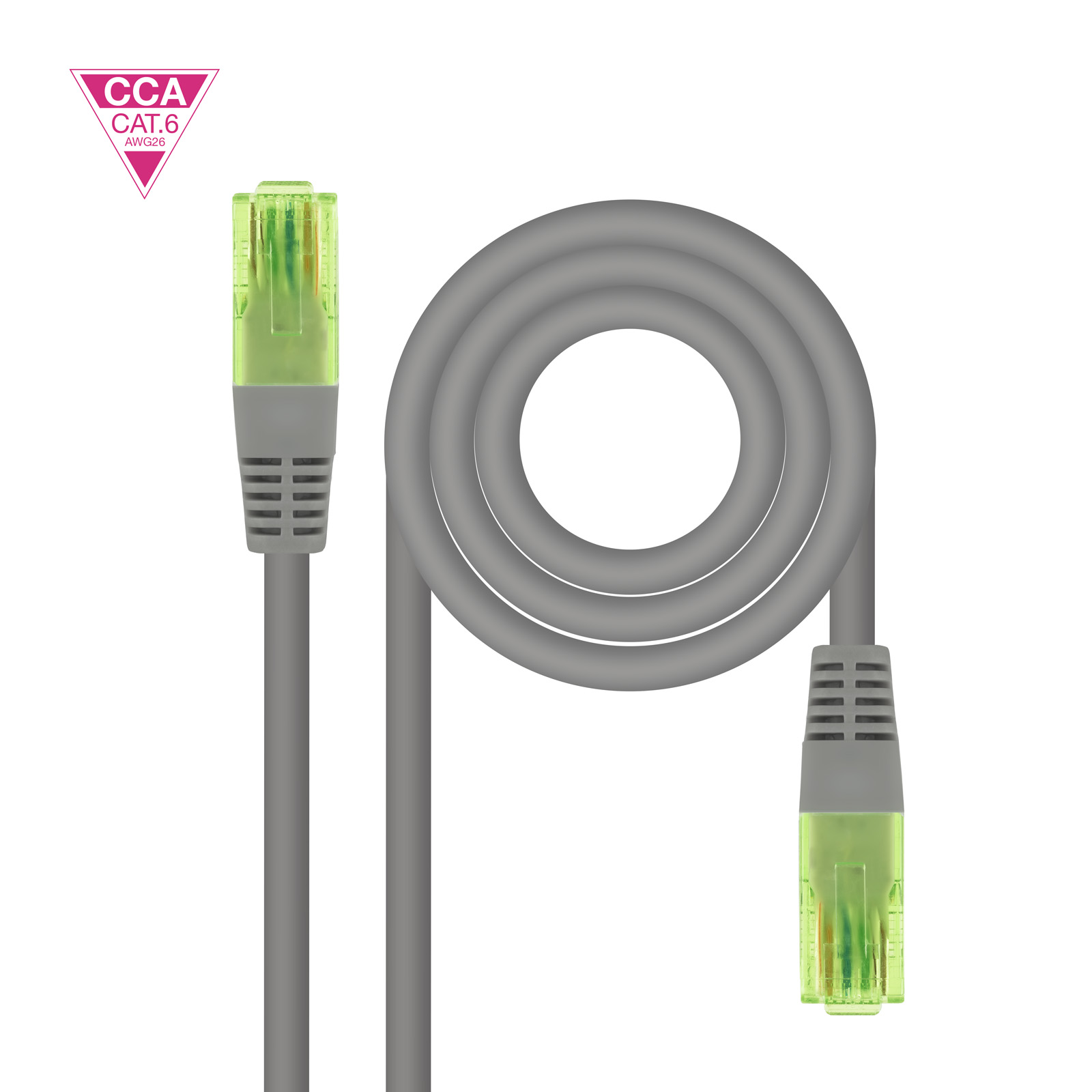 NANOCABLE Cable red latiguillo CAT.6 UTP AWG26 CCA 25 cm