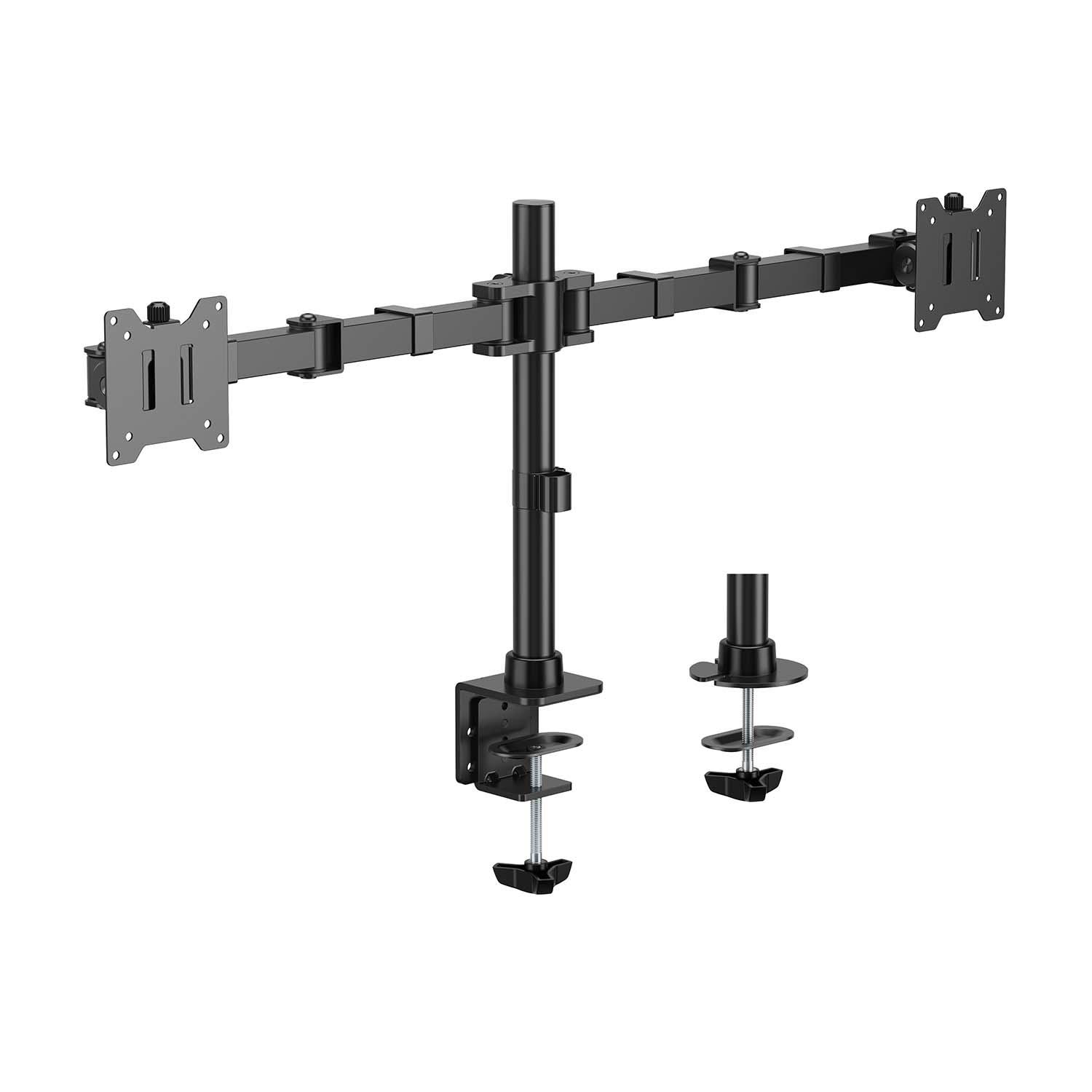 AISENS - SOPORTE DE MESA ECO GIRATORIO E INCLINABLE PARA MONITOR/TV 20KG (3 PIVOTES, 2 BRAZOS) DE 17-35, NEGRO