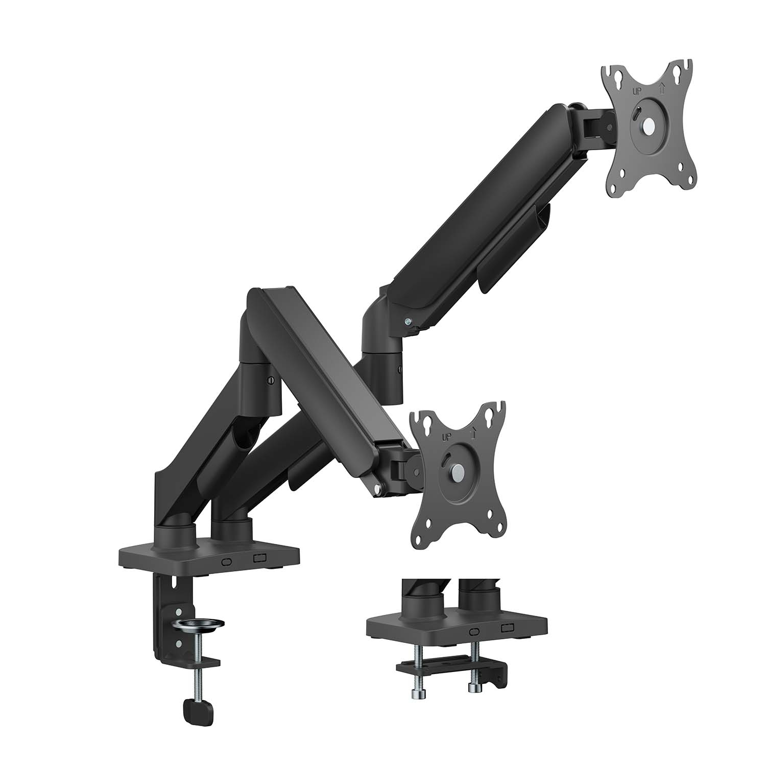 AISENS - SOPORTE DE MESA ECO CONTRAPESO GIRATORIO E INCLINABLE PARA MONITOR/TV 9KG (3 PIVOTES, 2 BRAZOS) DE 17-32, NEGRO
