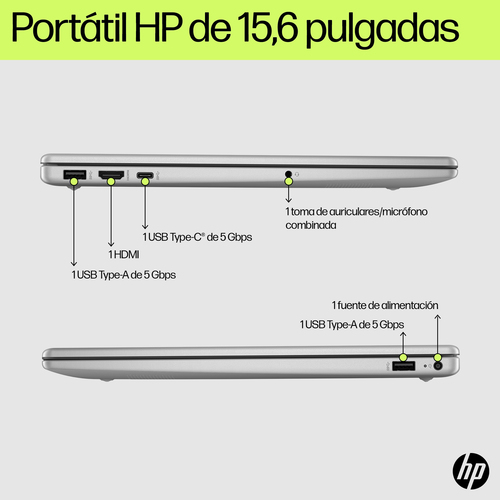 HP Portatil 15-FD0054NS Intel Core i5-1334U / 16GB / 512GB SSD / 15,6" / Win11 Home