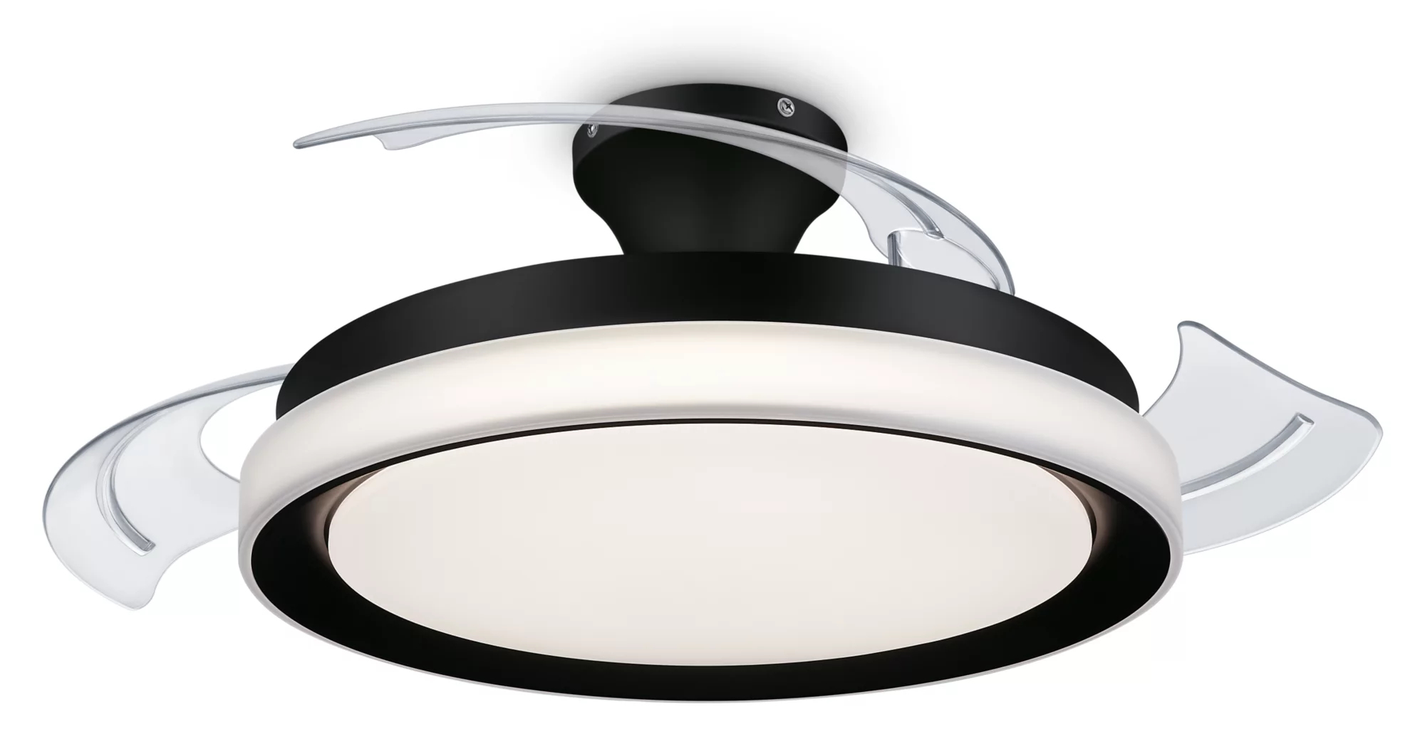 PHILIPS Ventilador Bliss Negro 35+28 W con luz LED