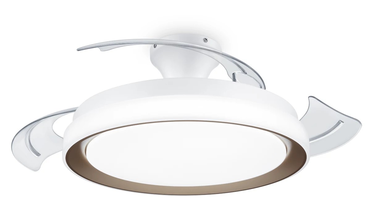 PHILIPS Ventilador Bliss Dorado 35+28 W con luz LED