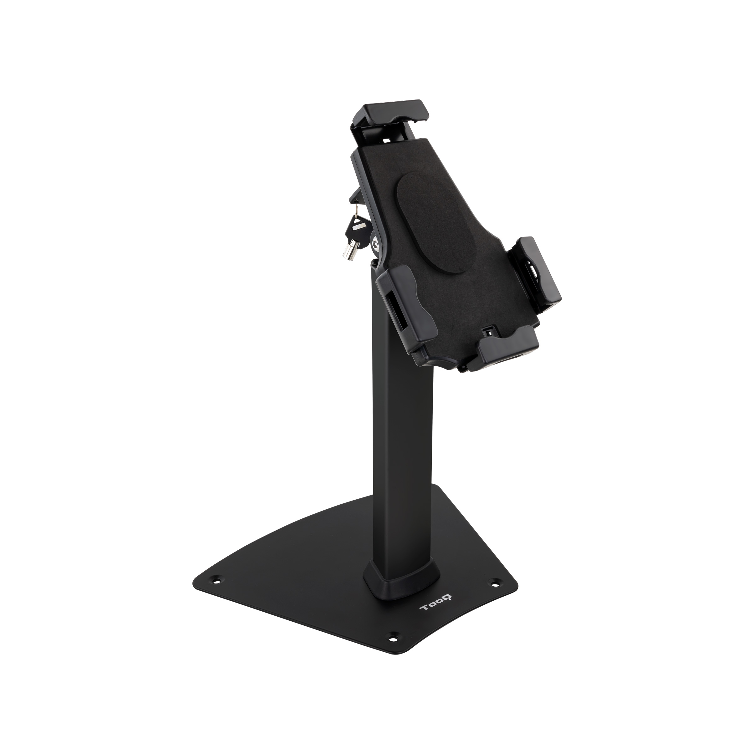 TOOQ Soporte de Mesa Profesional para Tablet con Antirrobo, Negro