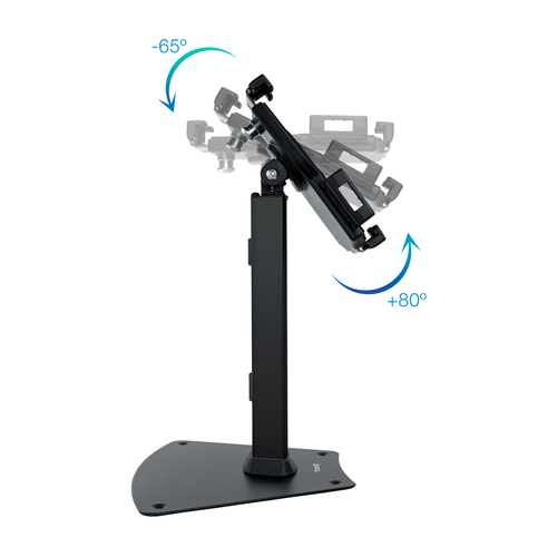 TOOQ Soporte de Mesa Profesional para Tablet con Antirrobo, Negro